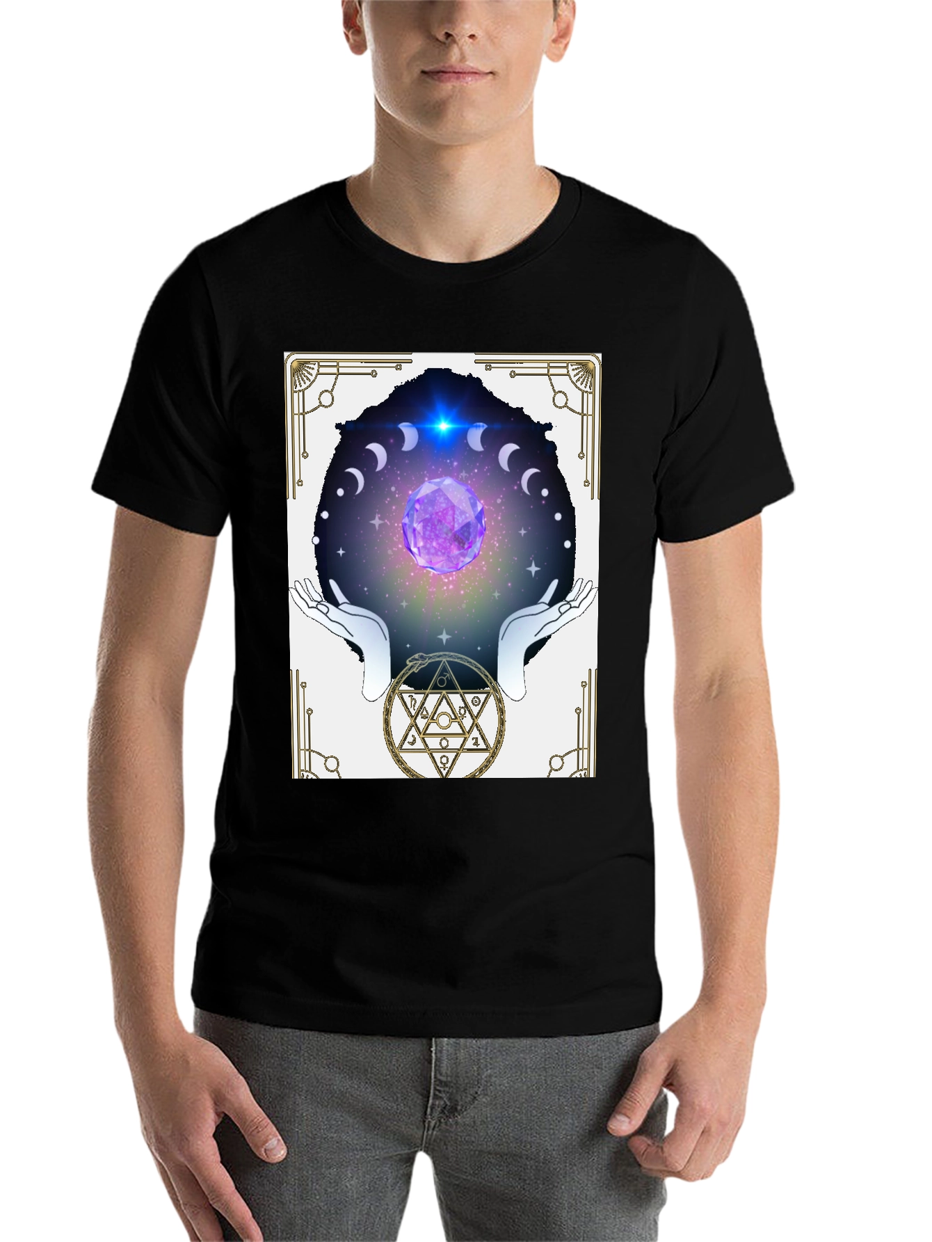 Black Mystic Crystal Ball Graphic Tee view 7