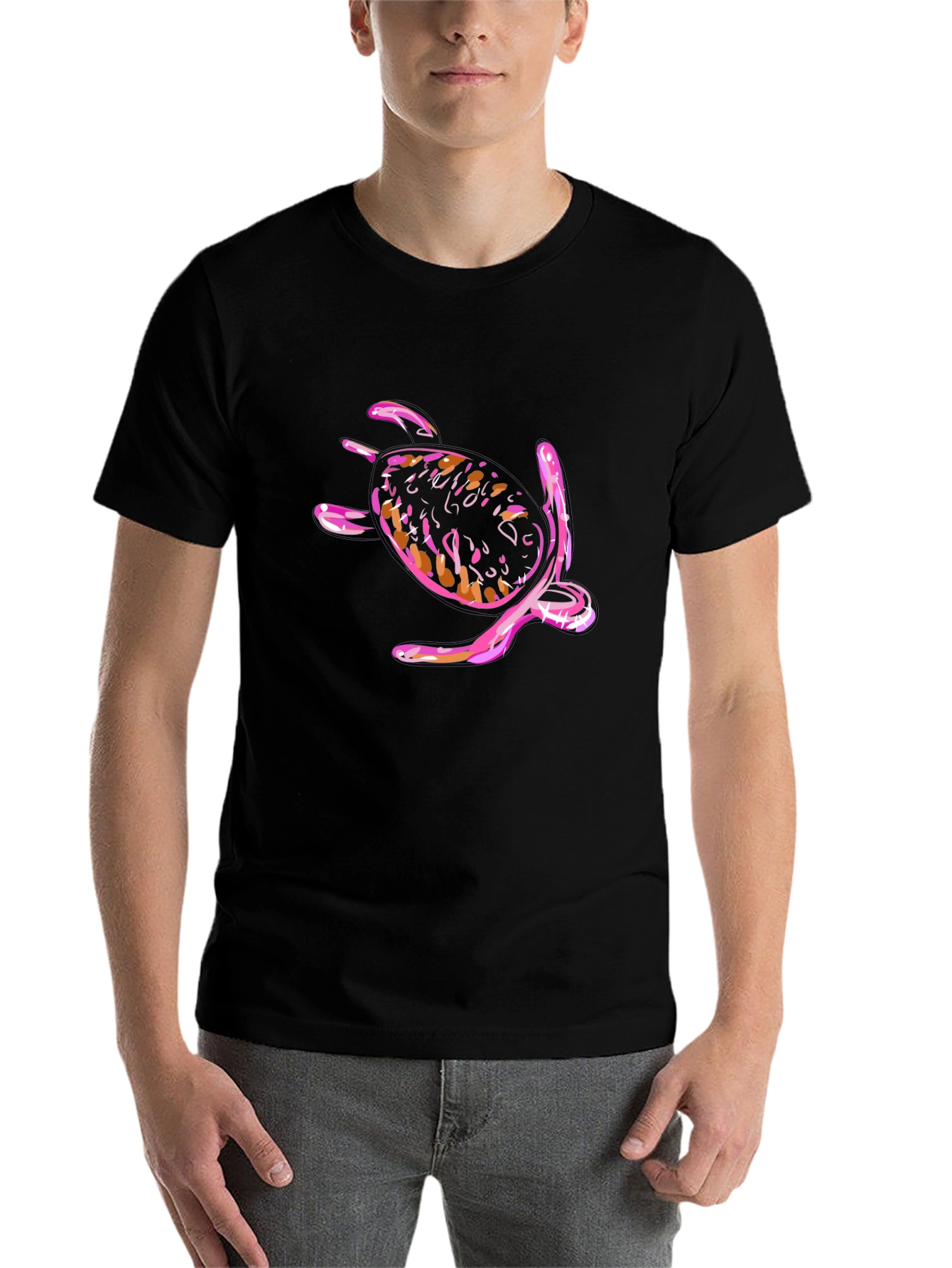 Black Turtle Graphic Black T-Shirt view 7