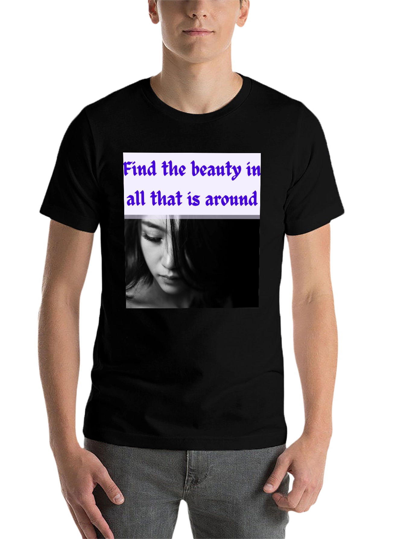 Black Beauty Within T-Shirt - Inspirational Graphic Tee view 7
