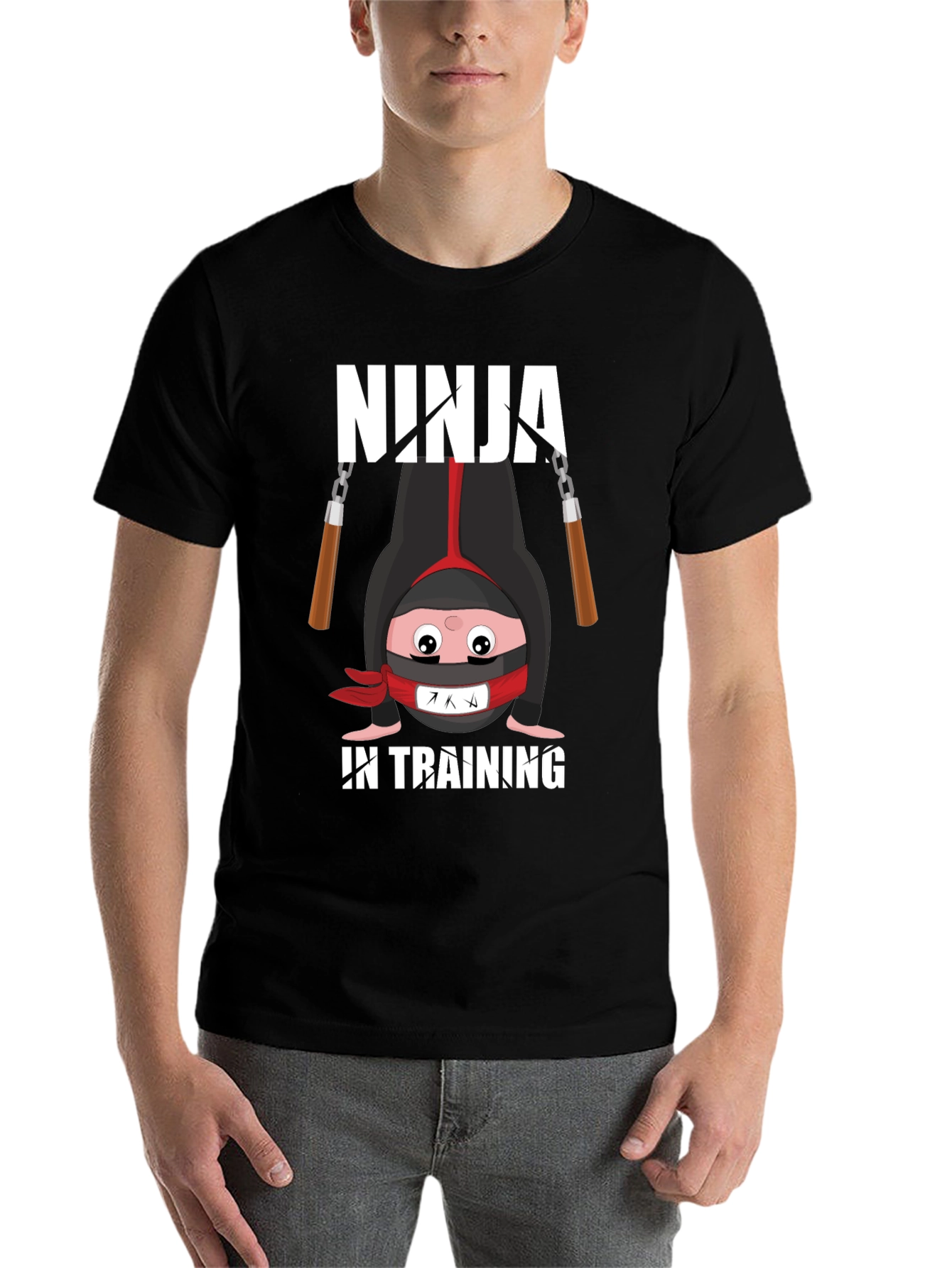 Black Ninja In Training Graphic Tee view 7