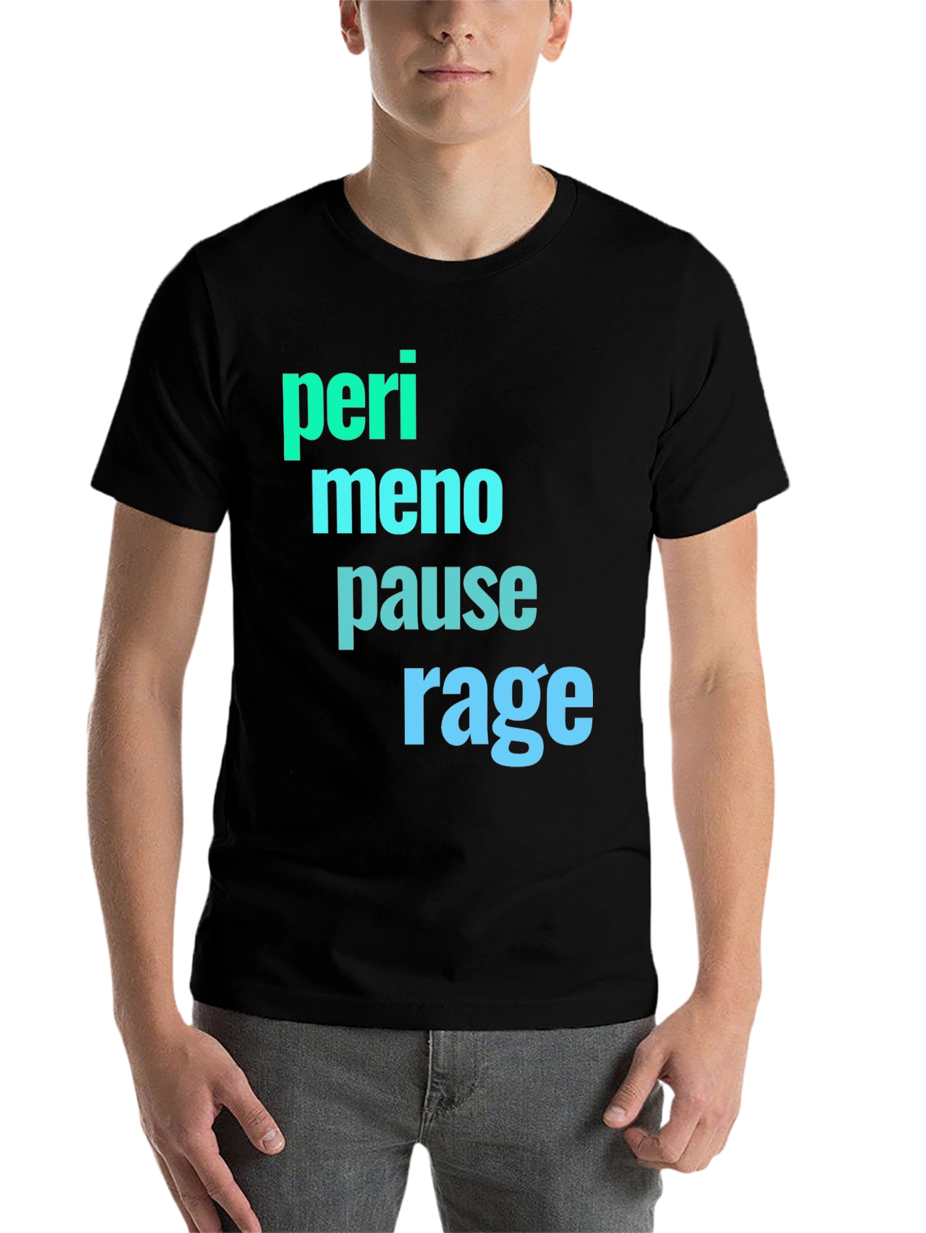 Black Perimenopause Rage Black Graphic Tee view 7
