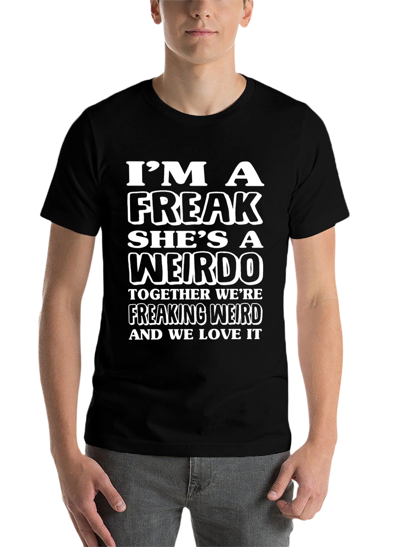 Black I'm A Freak Graphic Tee view 7