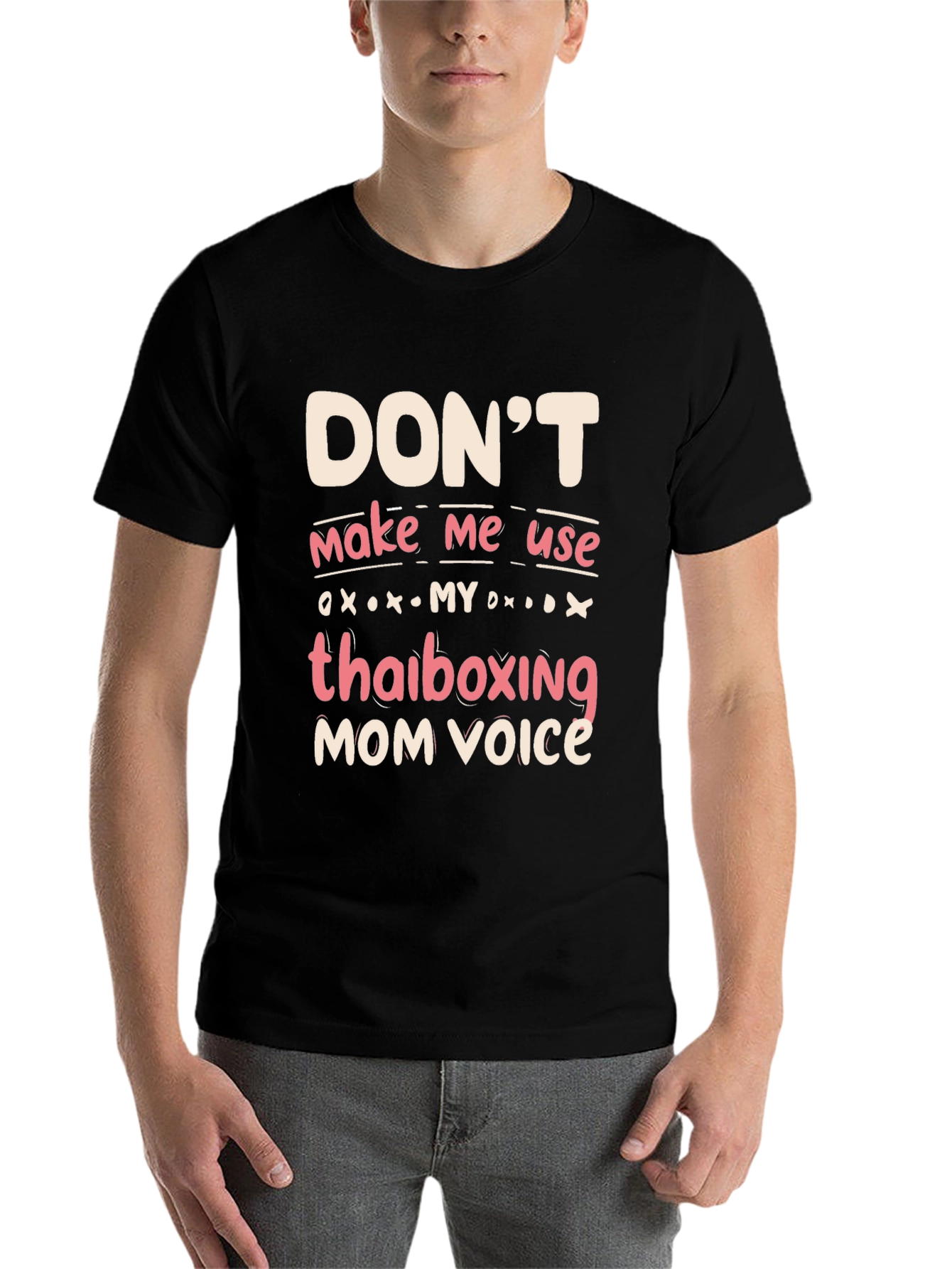 Black Thai Boxing Mom Voice Graphic Tee view 7