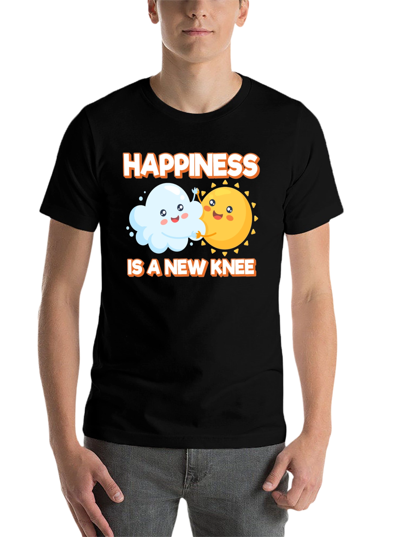 Black Happiness is a New Knee T-Shirt view 7