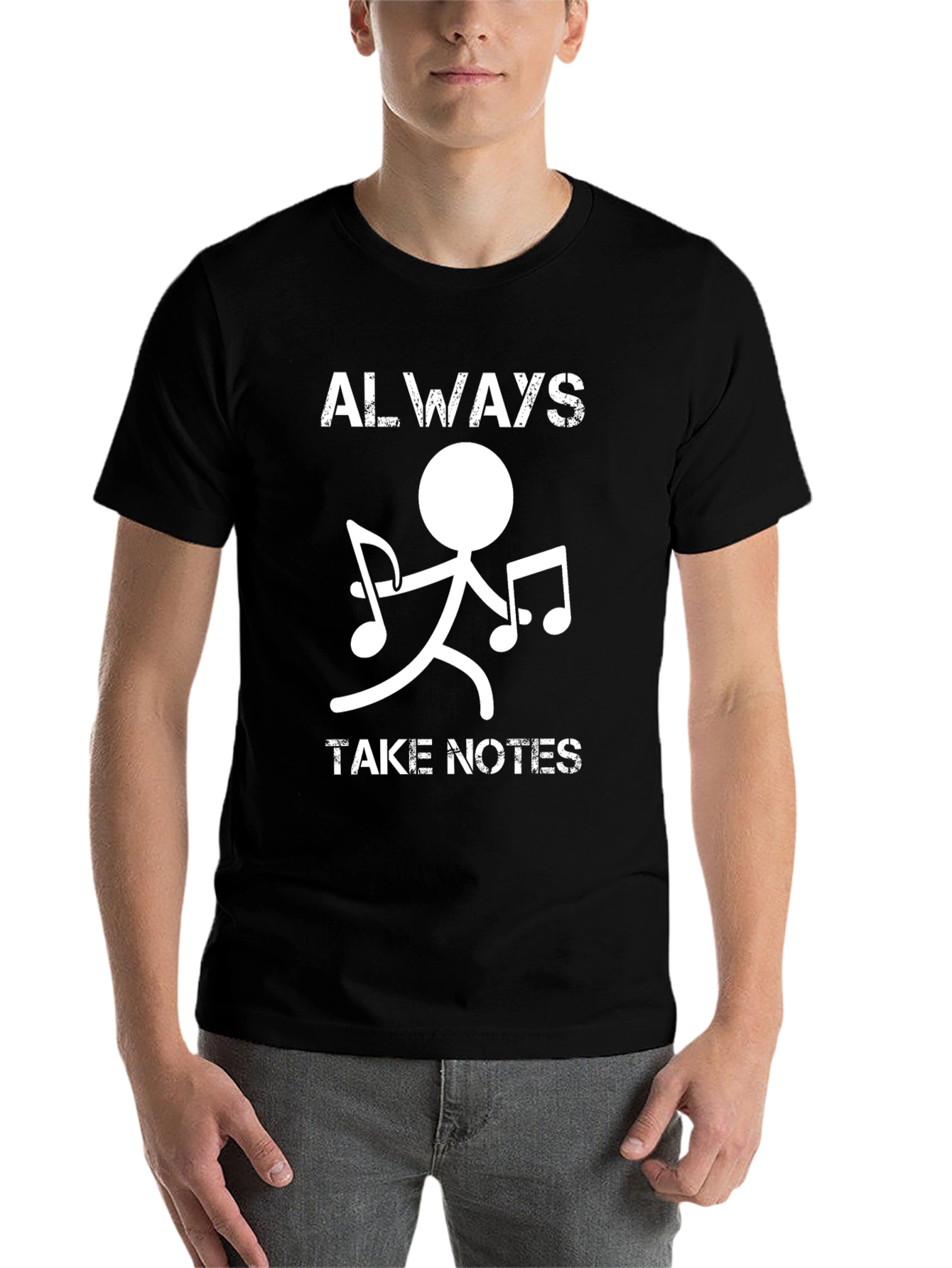 Black Always Take Notes Music Shirt view 7