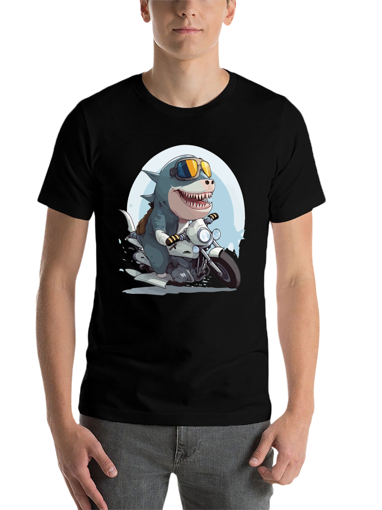 Black Shark Rider Graphic Tee view 7