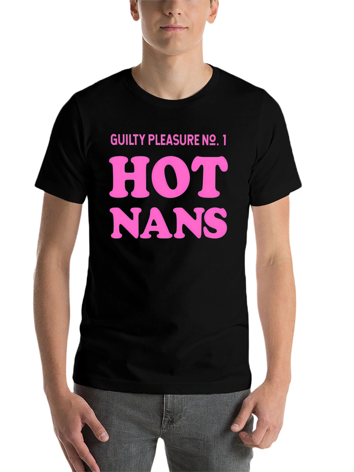 Black Guilty Pleasure Hot Nans T-Shirt - Black view 7