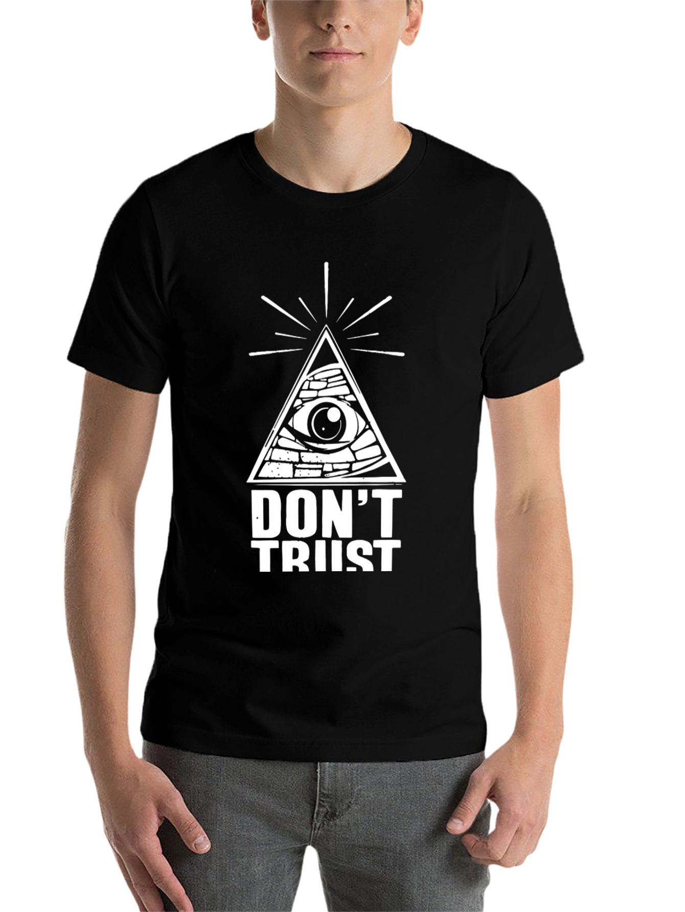 Black Don't Trust Graphic Tee - Black T-Shirt view 7