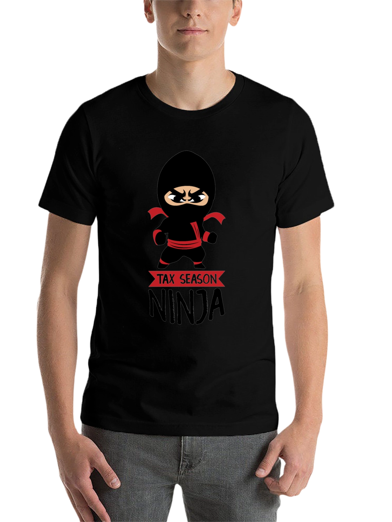 Black Tax Season Ninja Graphic T-Shirt view 7