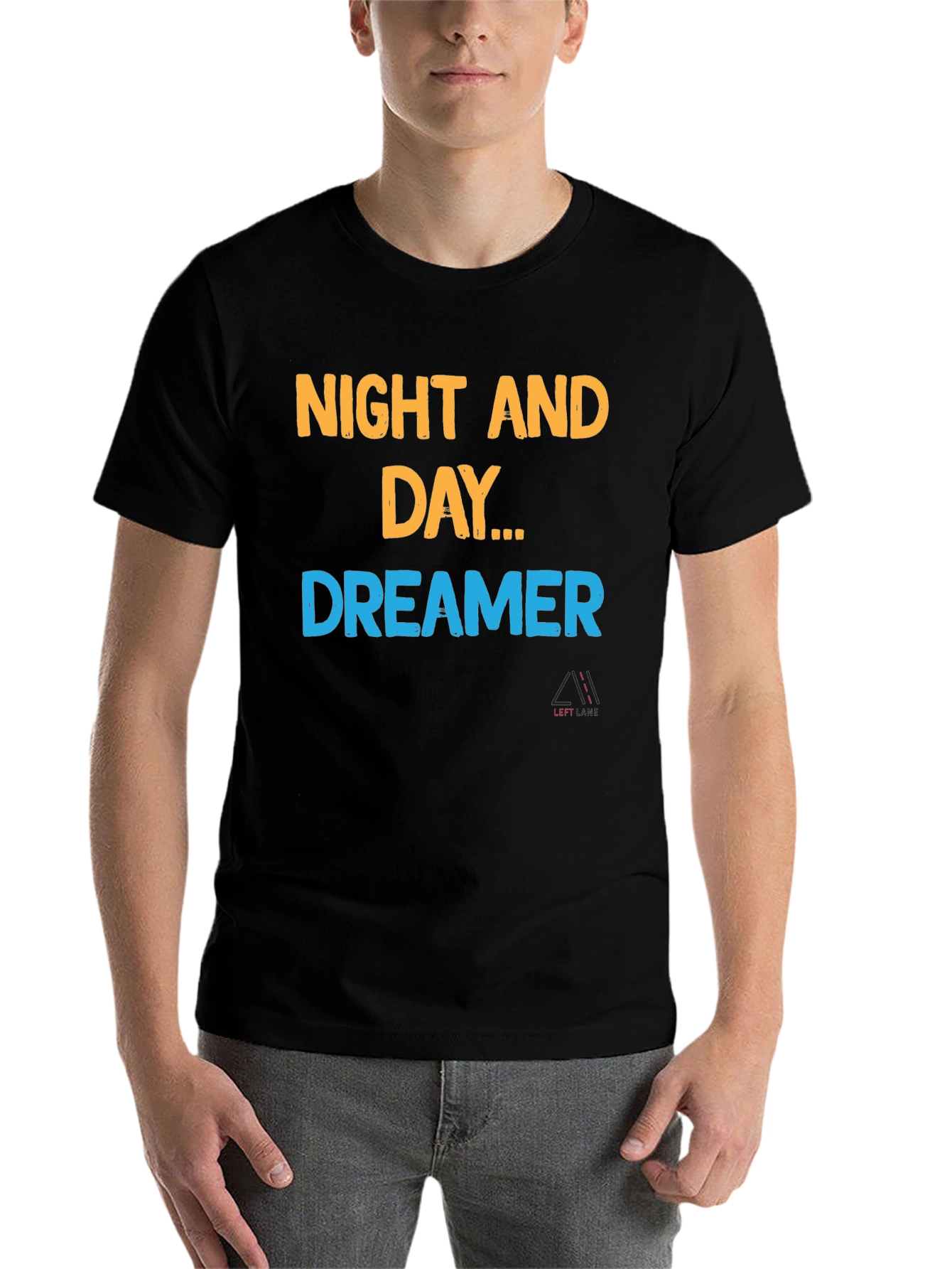 Black Night and Day Dreamer Black T-Shirt view 7