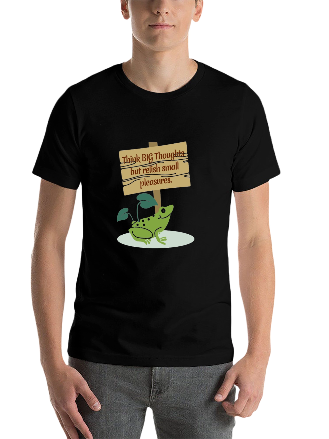 Black Think Big Frog Graphic Tee - Relish Small Pleasures view 7