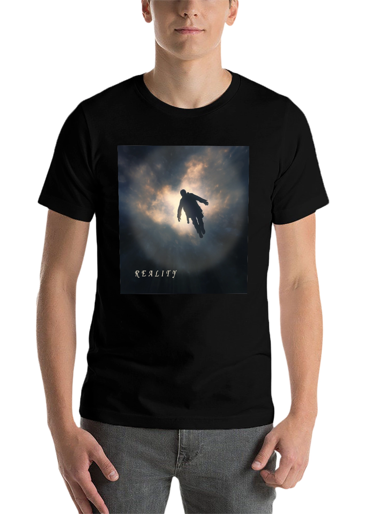 Black Reality Graphic Tee - Mens Black T-Shirt view 7