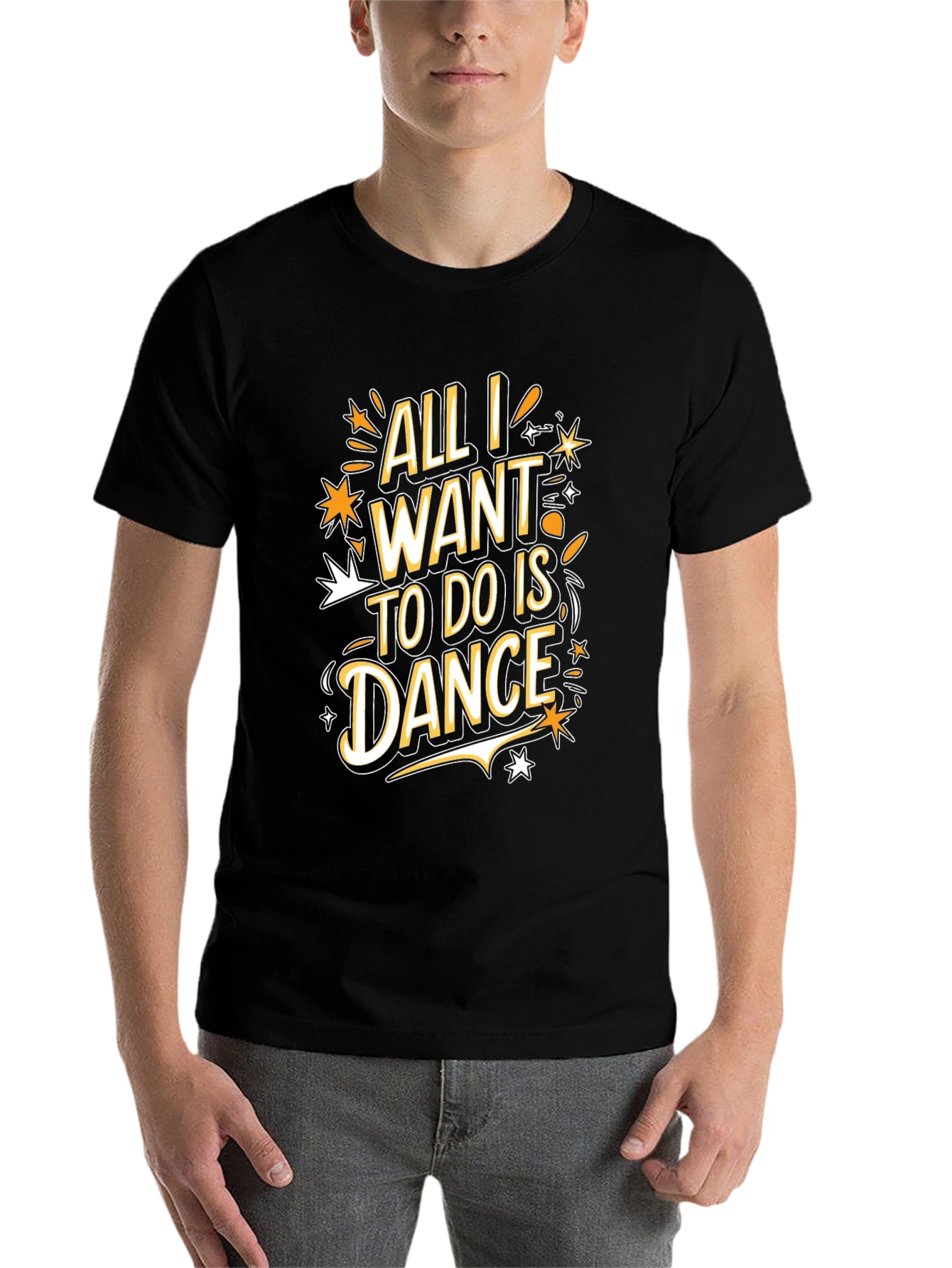 Black Dance Lover's Tee - All I Want To Do Is Dance Graphic T-Shirt view 7