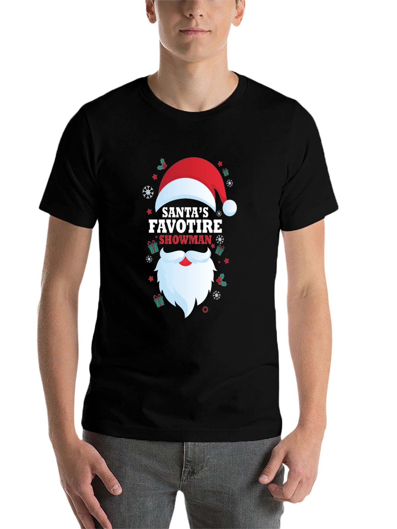 Black Santa's Favotire Showman Christmas T-Shirt view 7
