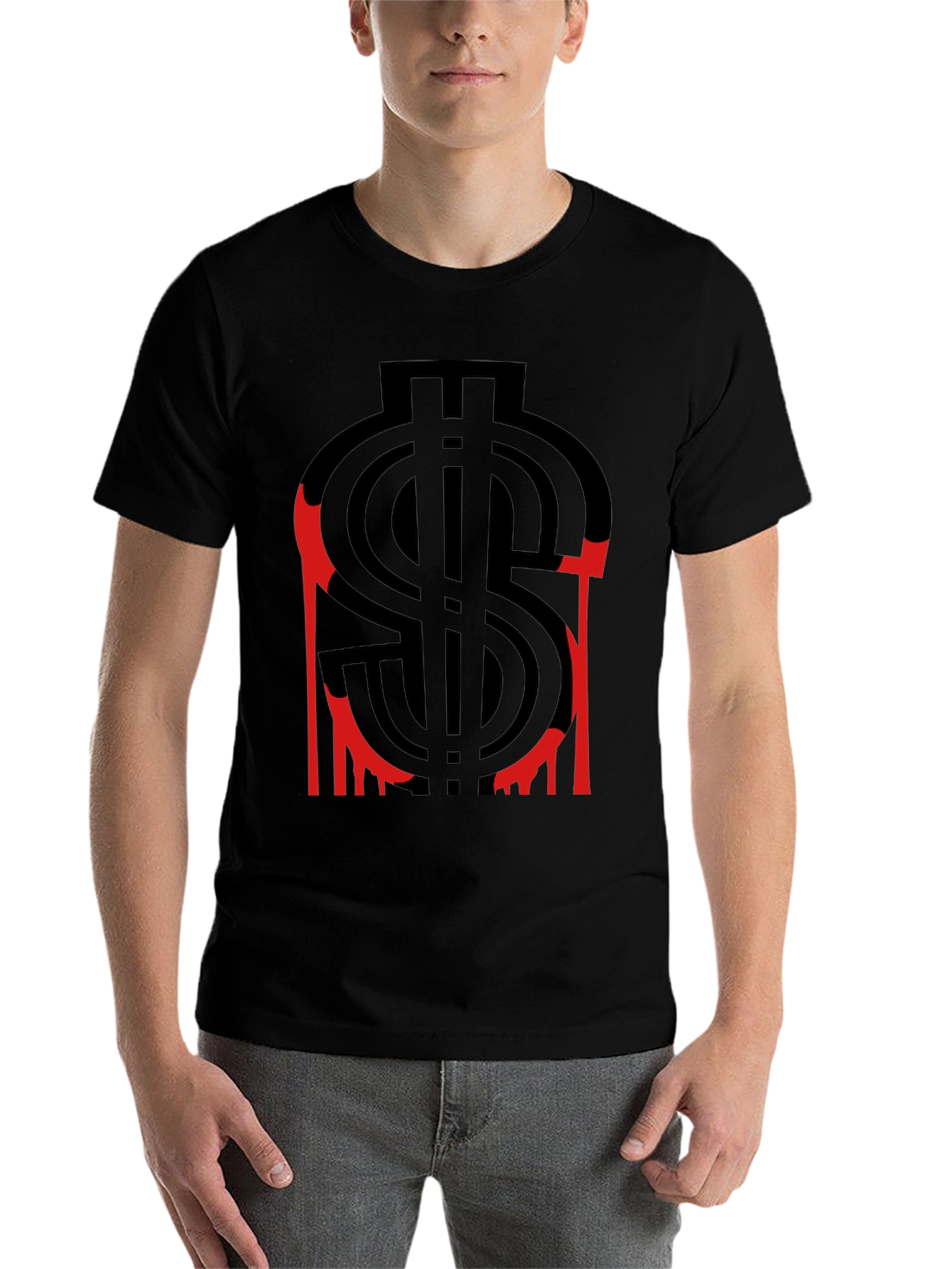 Black Bloody Money Graphic T-Shirt - Black view 7