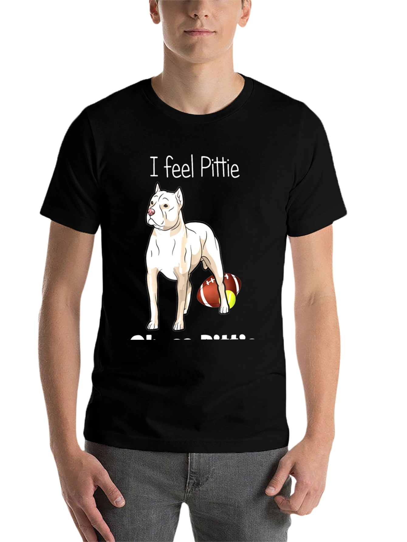 Black I Feel Pittie T-Shirt view 7