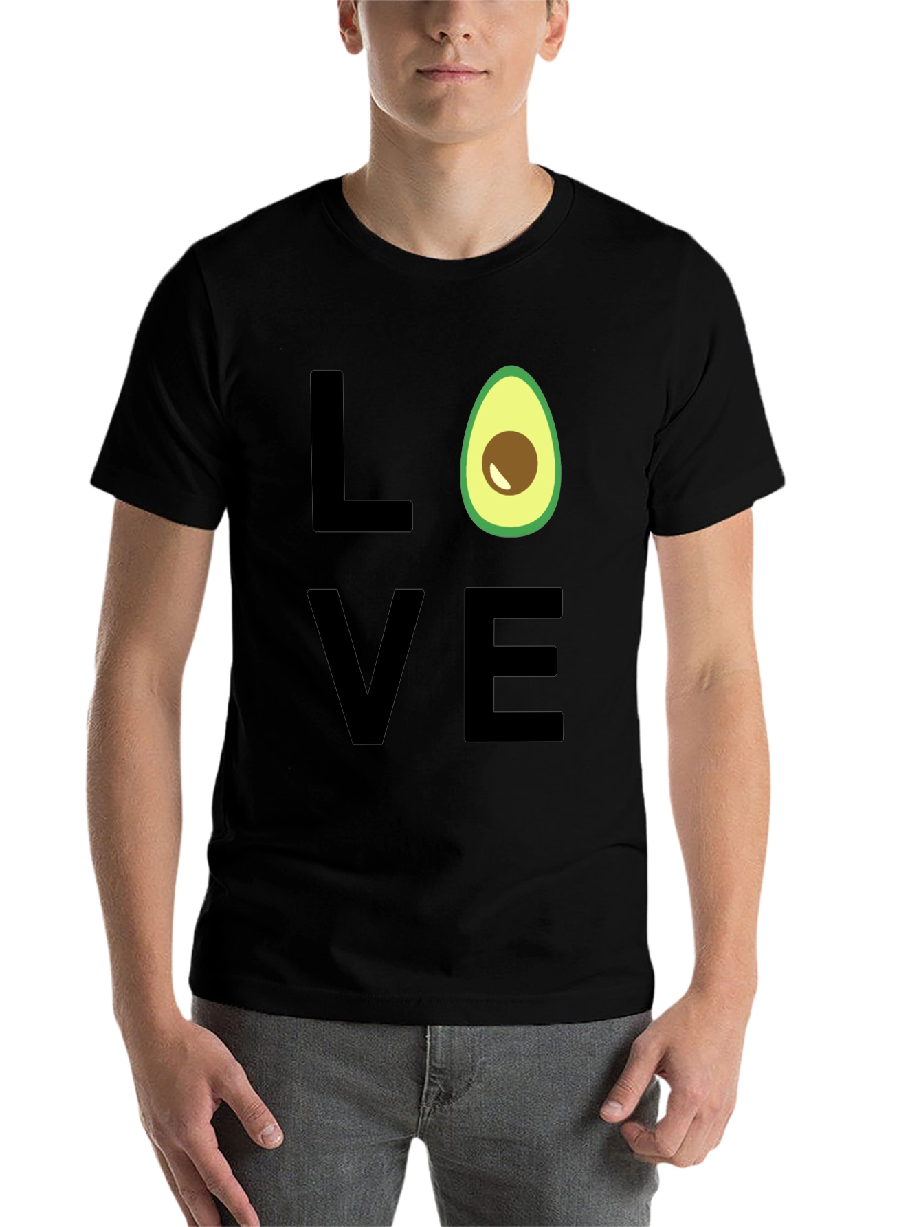 Black Avocado Love Graphic Tee - Trendy Casual Shirt view 7