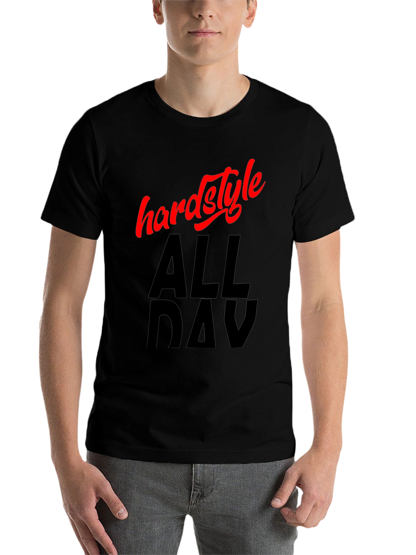 Hardstyle All Day Black Graphic Tee - 7