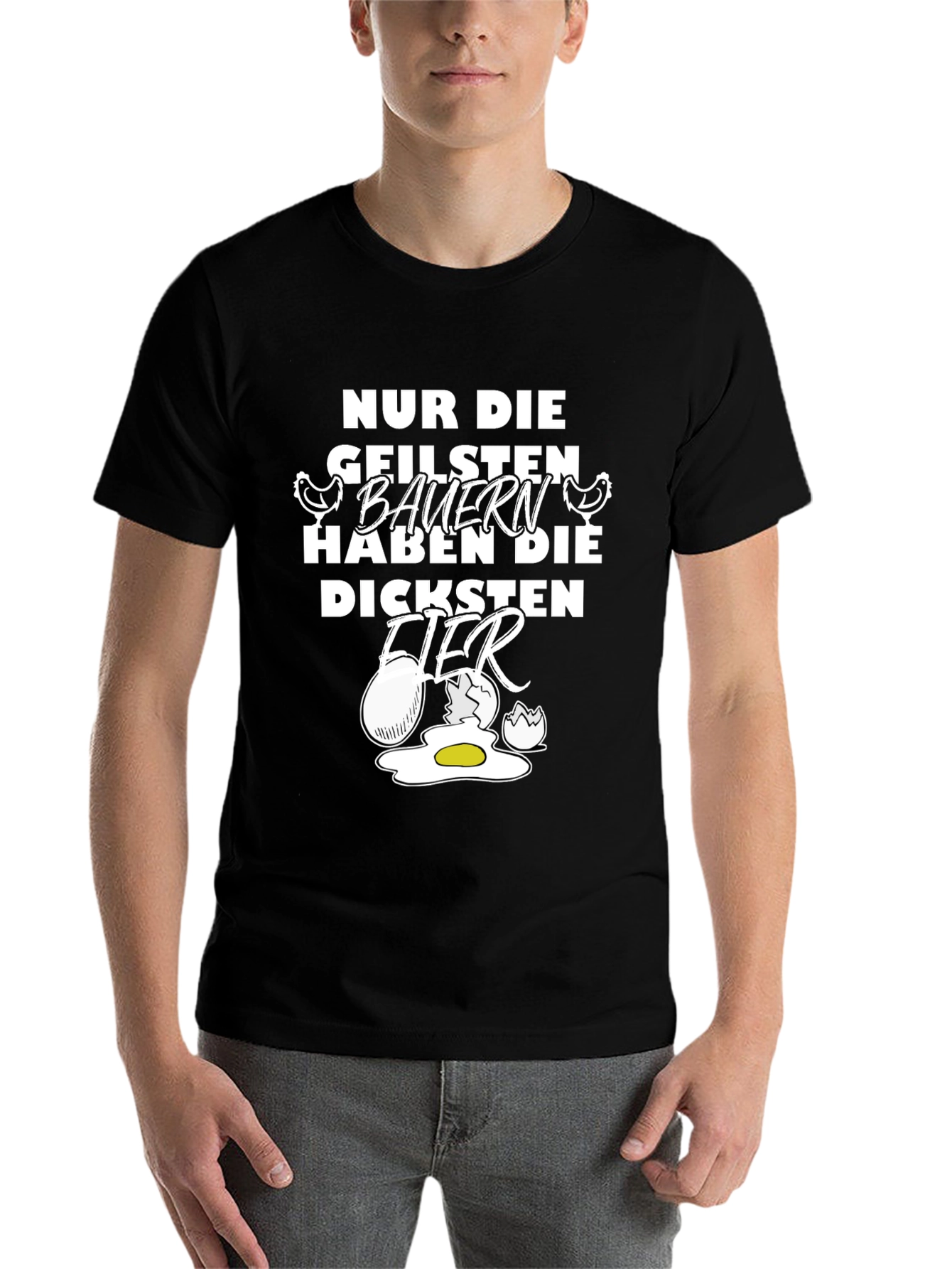 Black Funny German Farmer's Graphic T-Shirt view 7