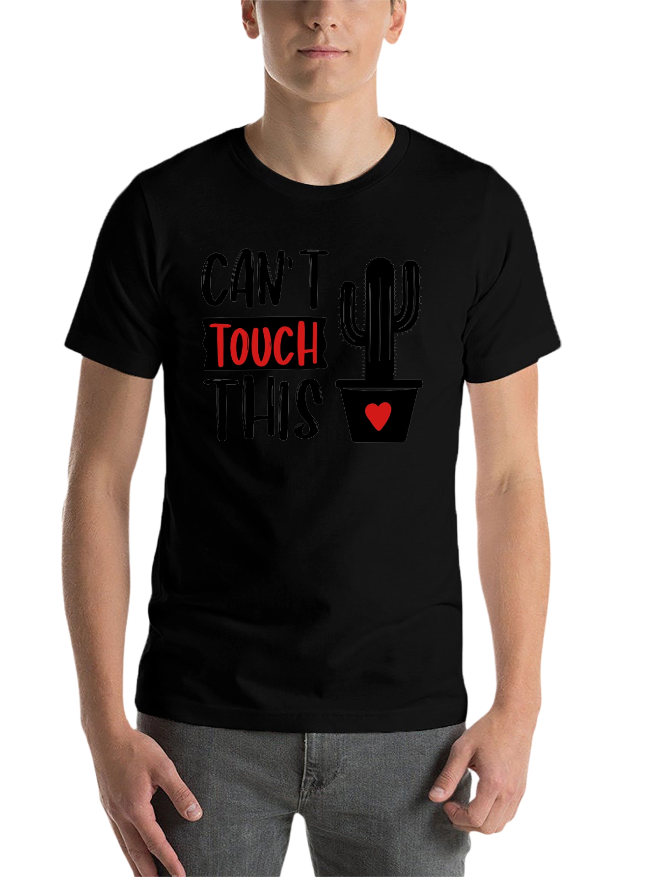 Black Can't Touch This Cactus Graphic Tee view 7