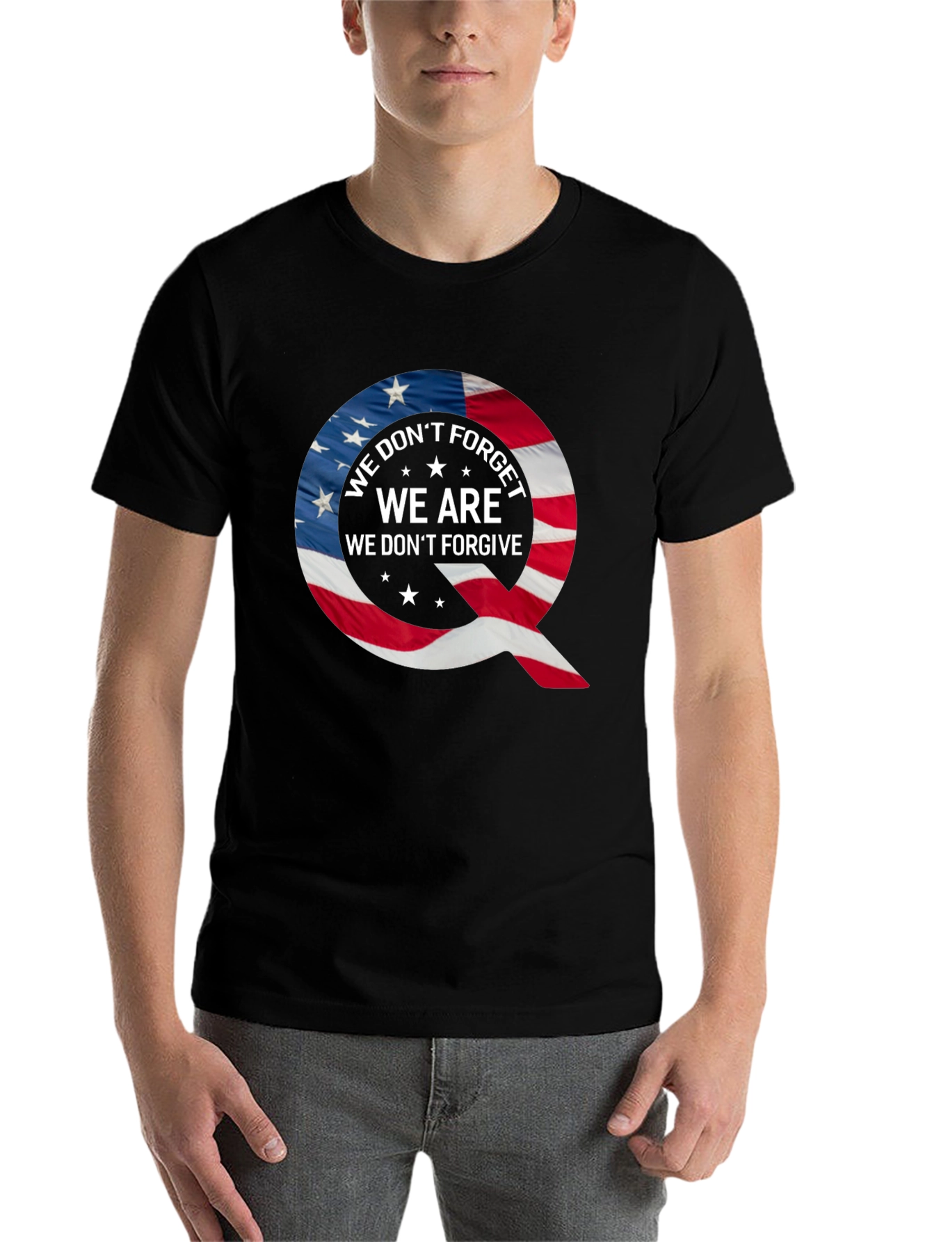 Black Q Patriotic T-Shirt: We Don't Forget view 7