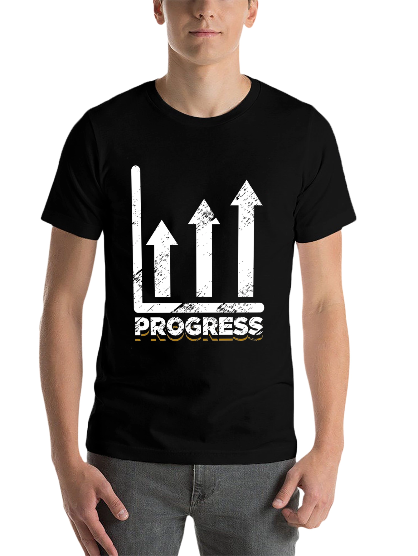 Black Progress Arrow Graphic T-Shirt view 7