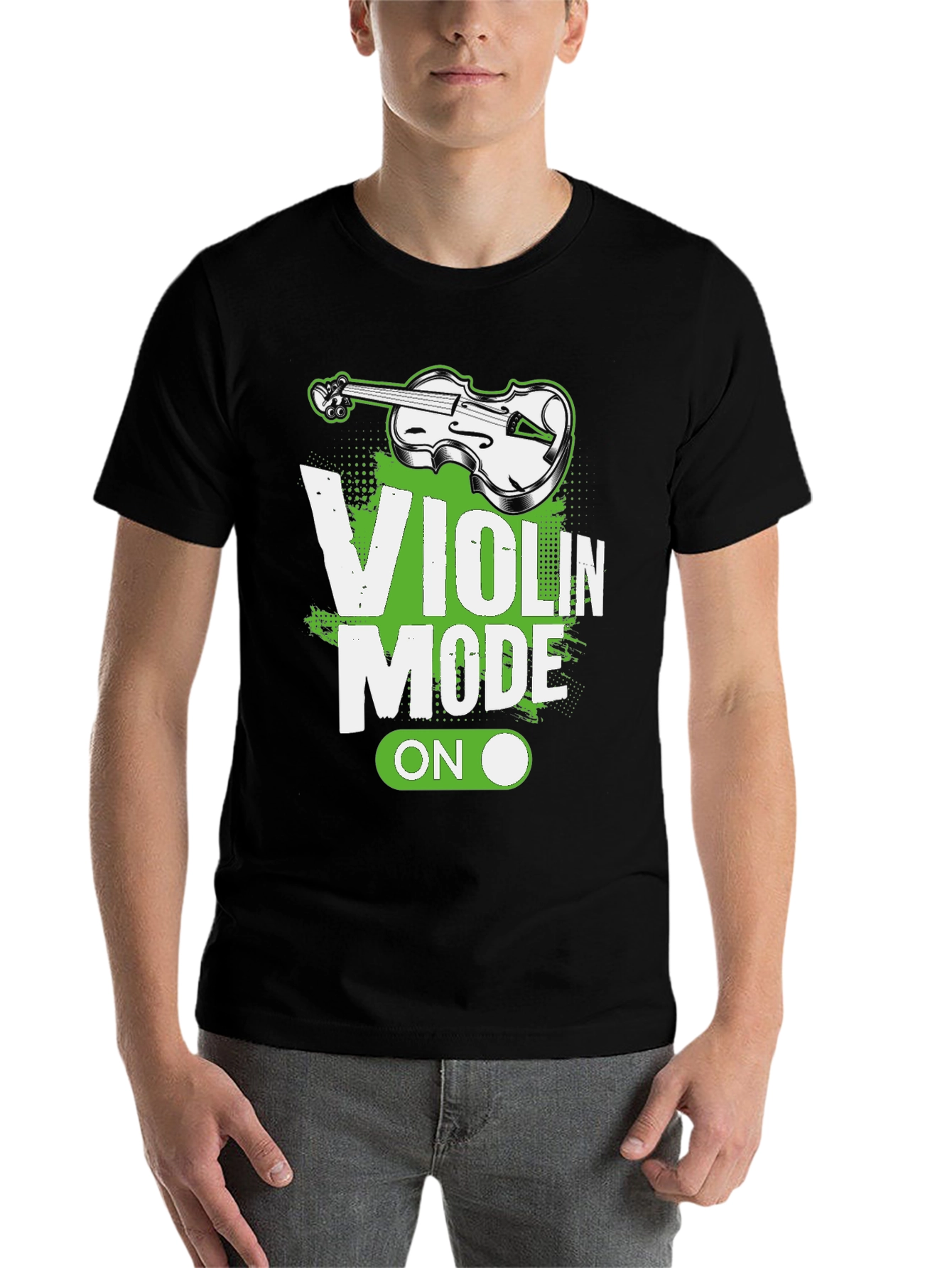 Black Violin Mode On Graphic Tee - Black view 7