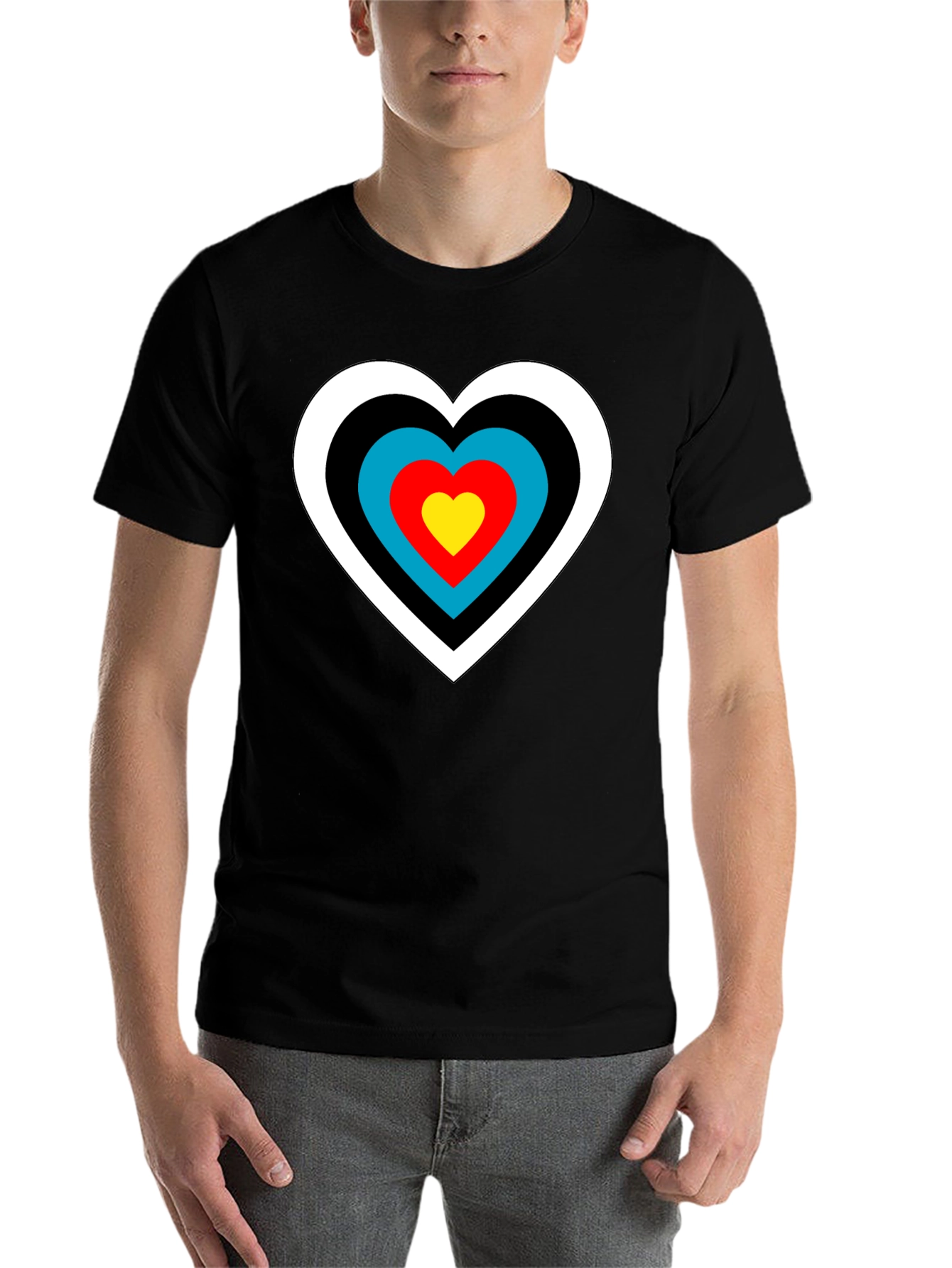 Black Heart Target T-Shirt - Archery Love Tee view 7