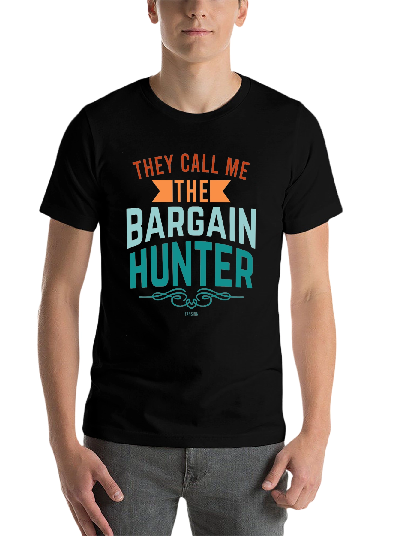 Black Bargain Hunter Graphic Tee - Stylish Unisex Cotton T-Shirt view 7