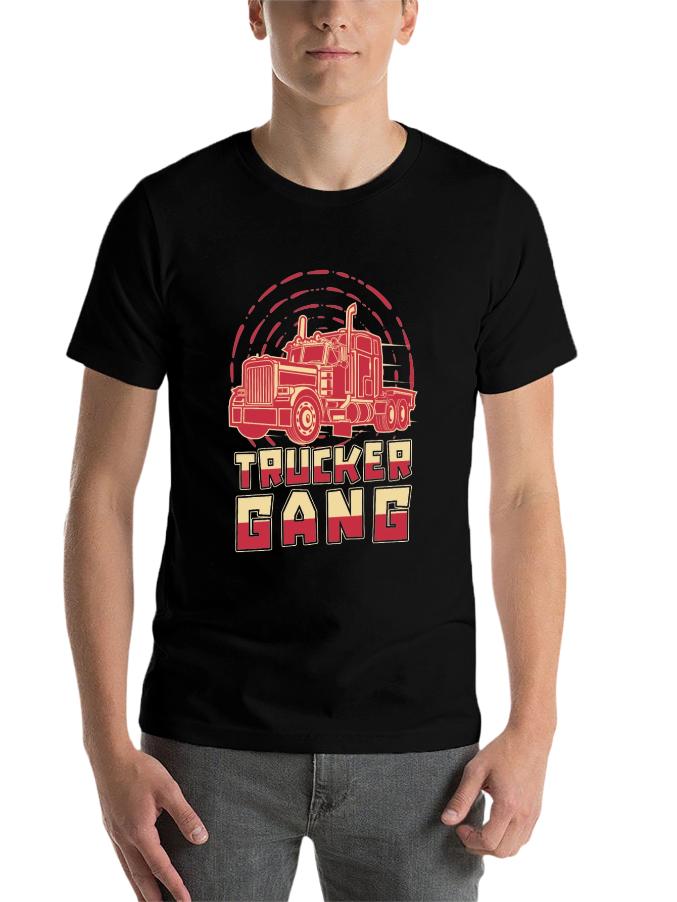 Trucker Gang Graphic Tee - Bold Truck Design - 7