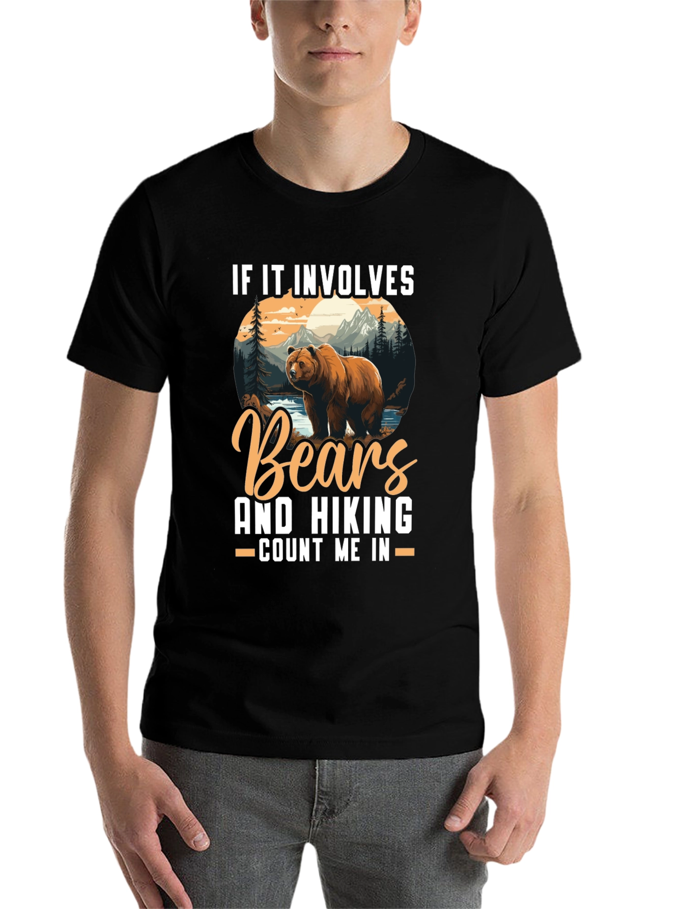 Black Bears & Hiking T-Shirt - Count Me In view 7