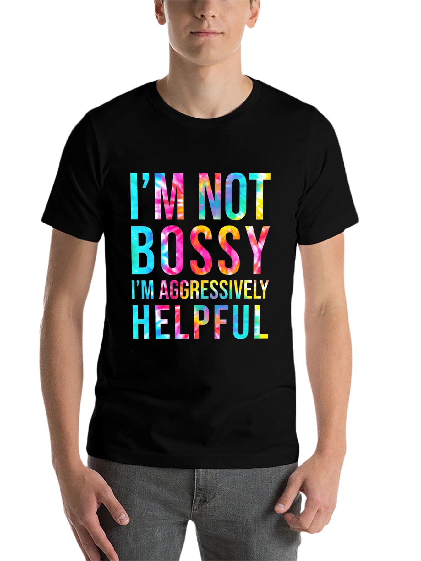 Black I'm Not Bossy T-Shirt view 7