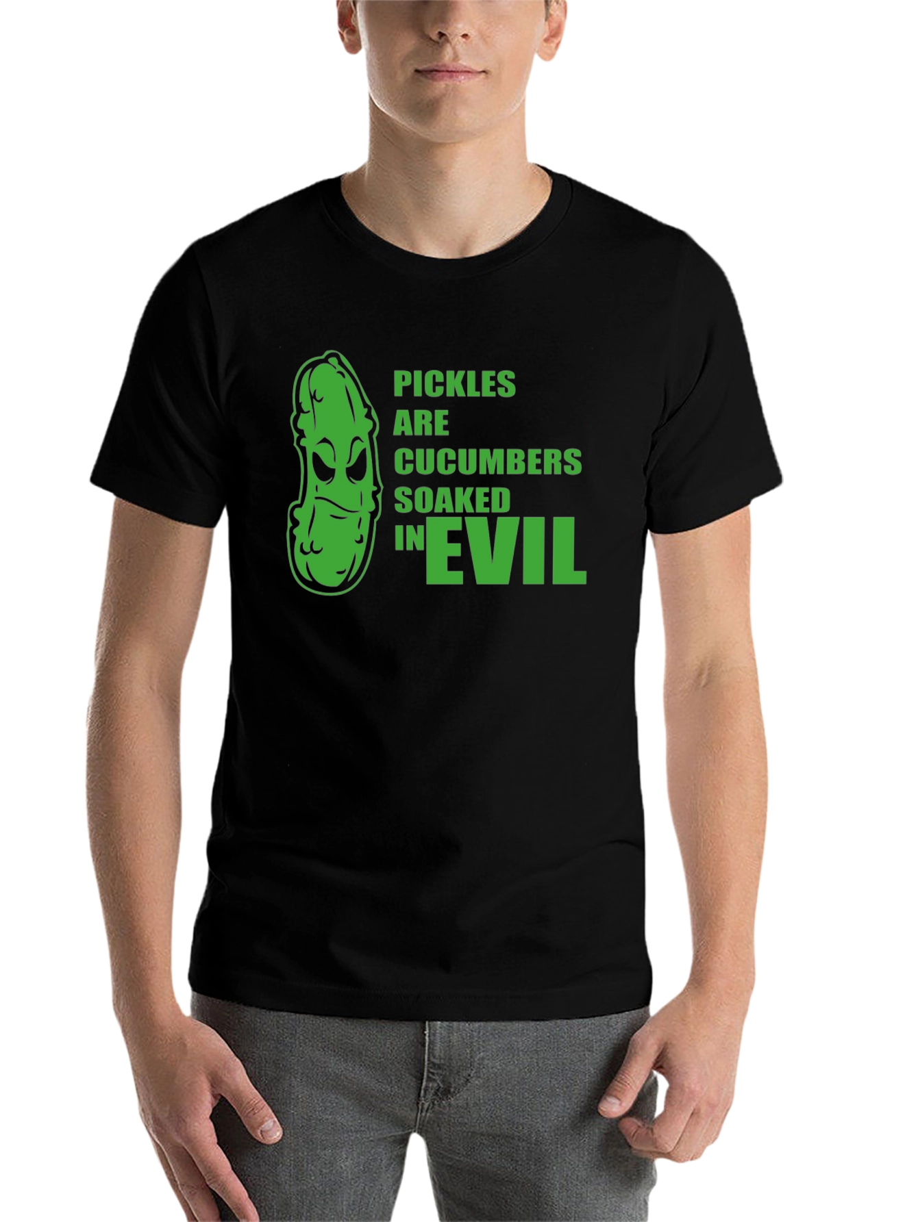 Black Pickles Are Cucumbers Soaked In Evil T-Shirt view 7
