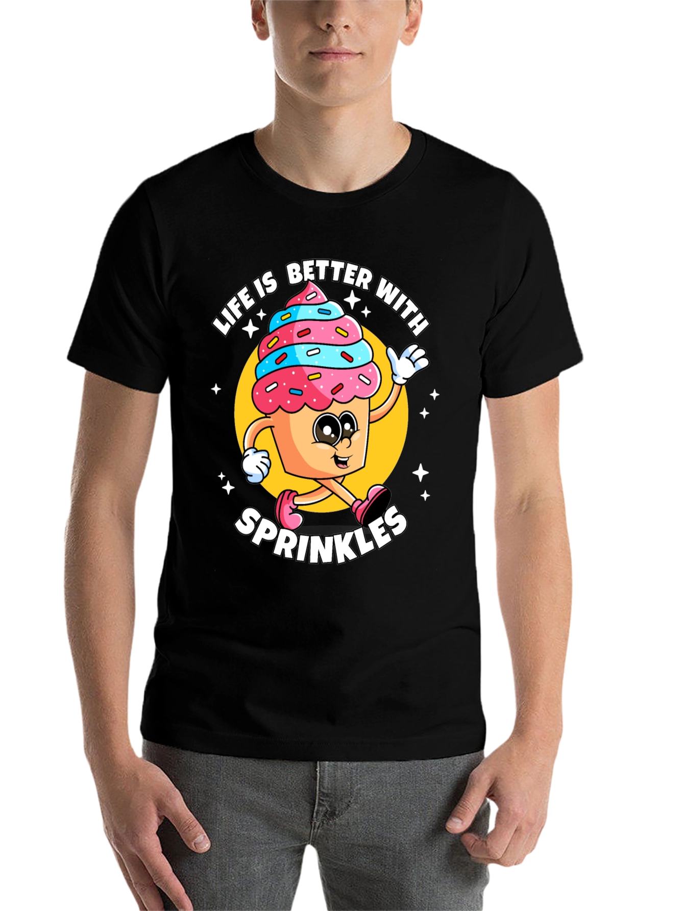 Black Life is Better with Sprinkles T-Shirt view 7