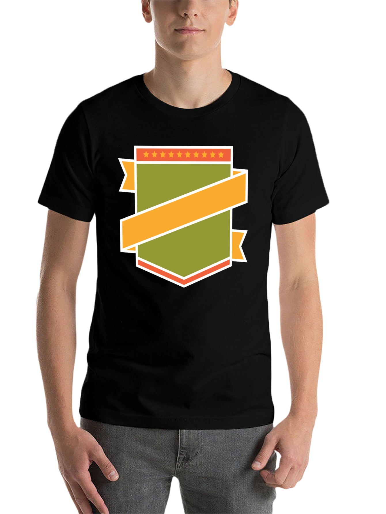 Black Retro Badge Graphic T-Shirt view 7