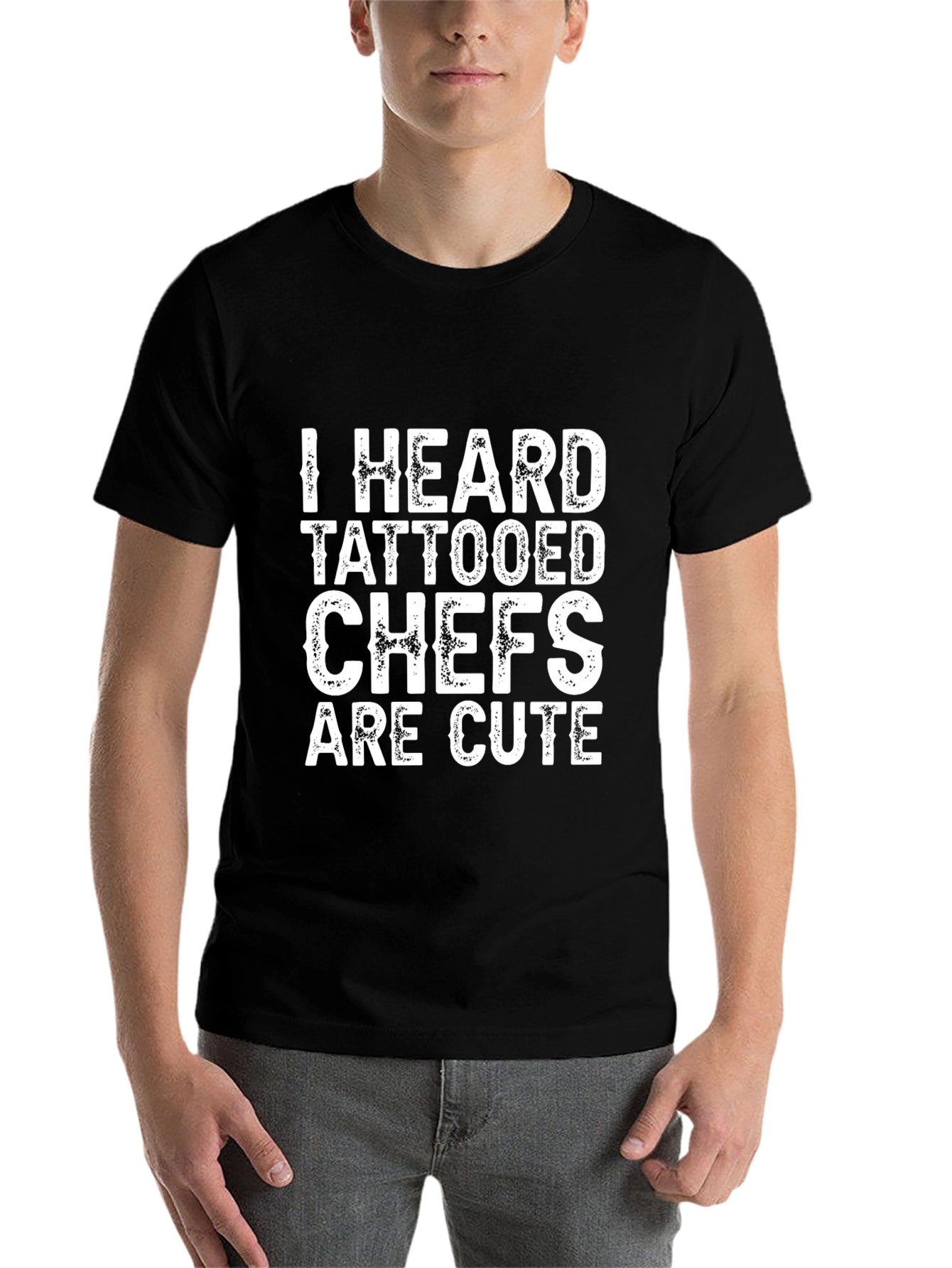 Black Tattooed Chef T-Shirt - I Heard They're Cute! view 7