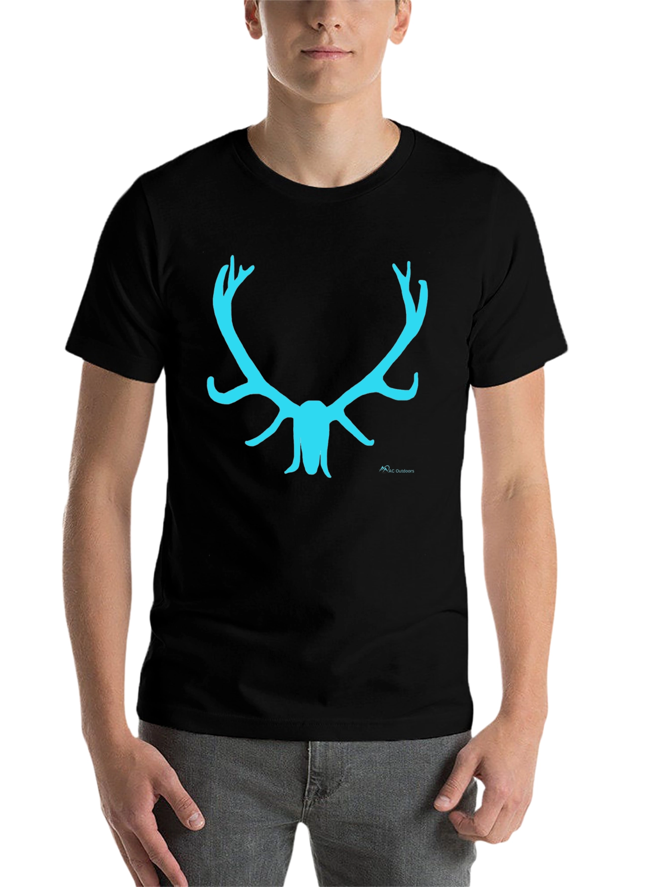 Black Cool Antler Graphic Tee - Black T-Shirt view 7