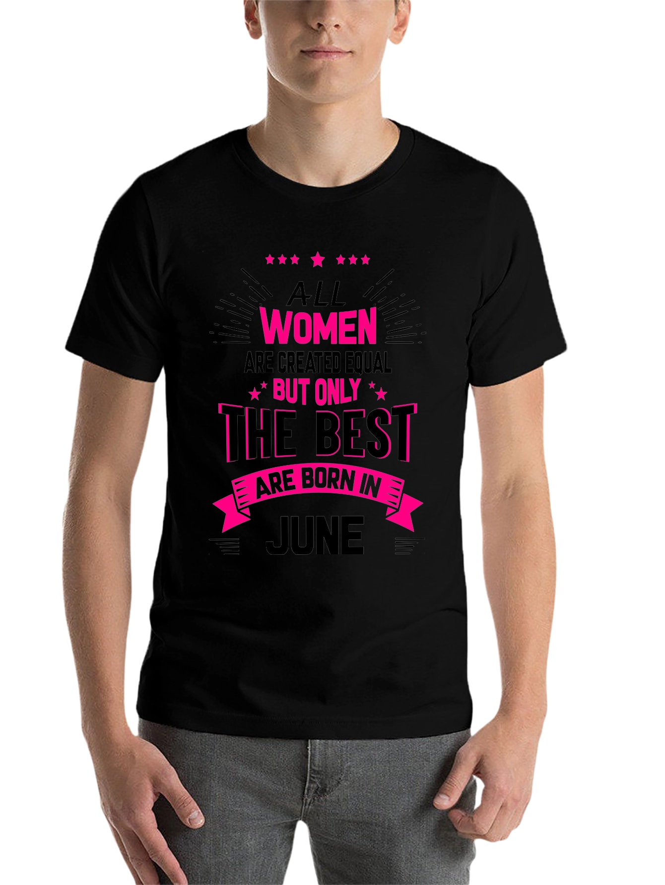 Black Best Women are Born in June T-Shirt view 7