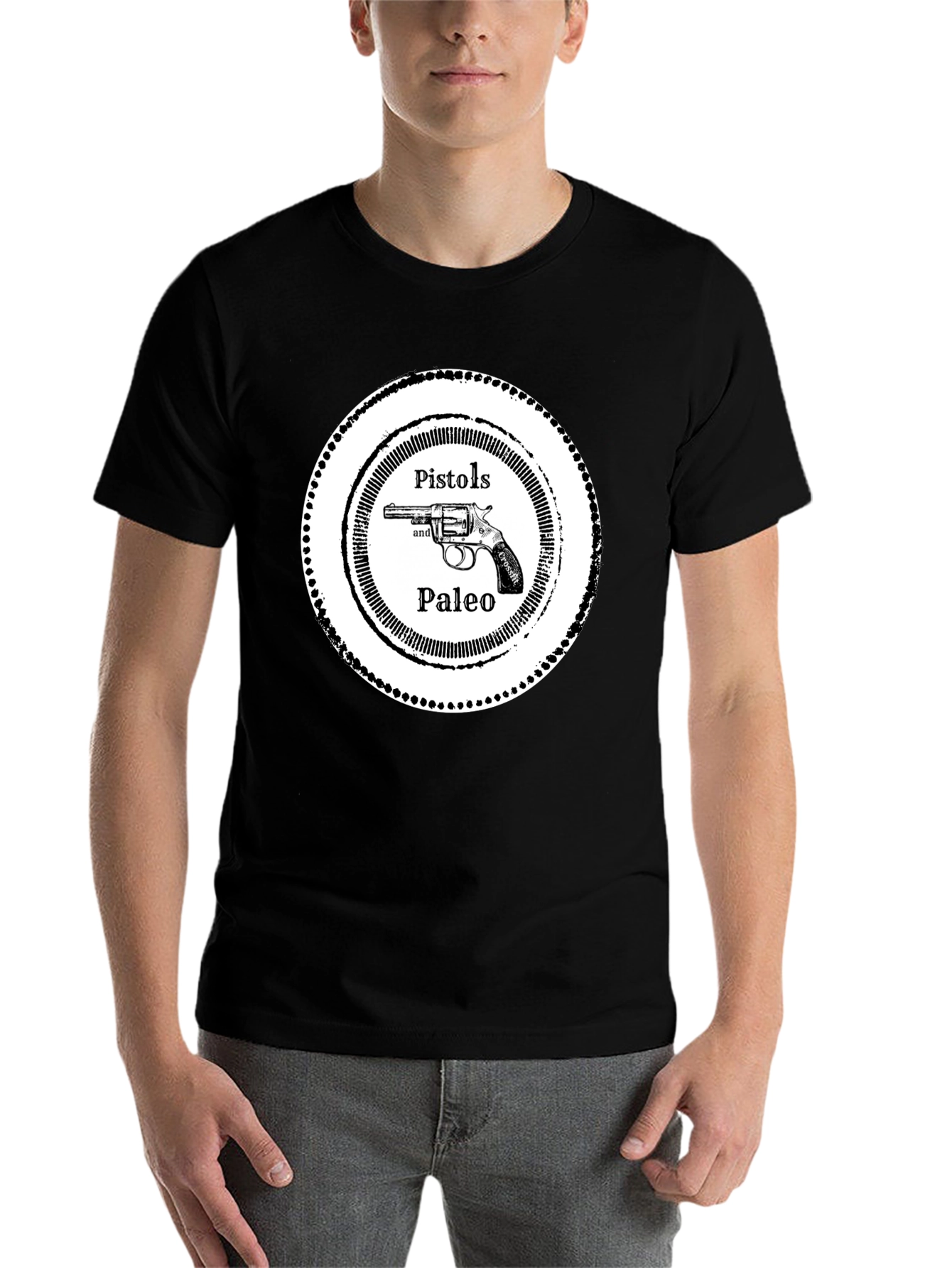 Pistols and Paleo Graphic Tee - Black - 7