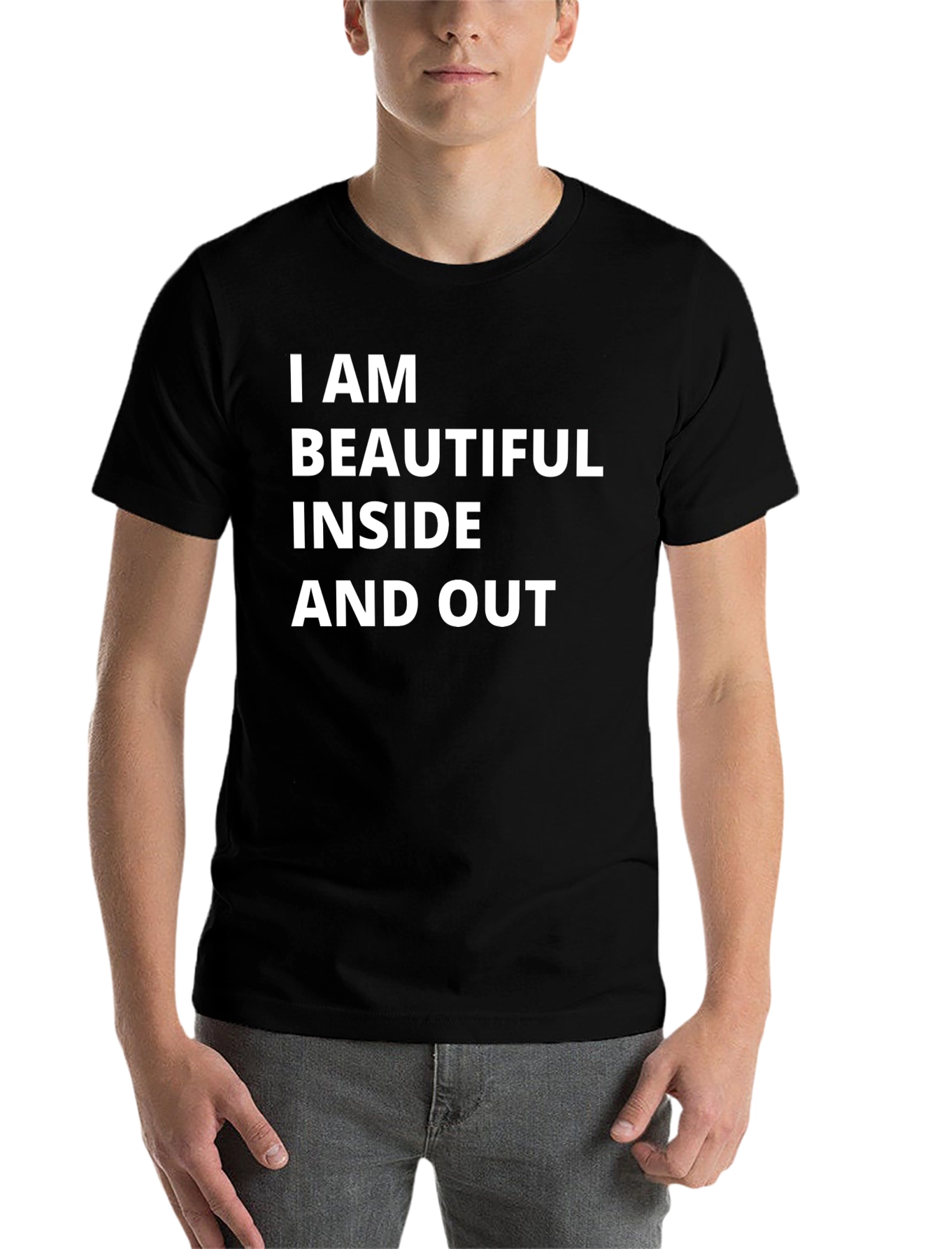 Black I Am Beautiful Inside and Out Tee view 7