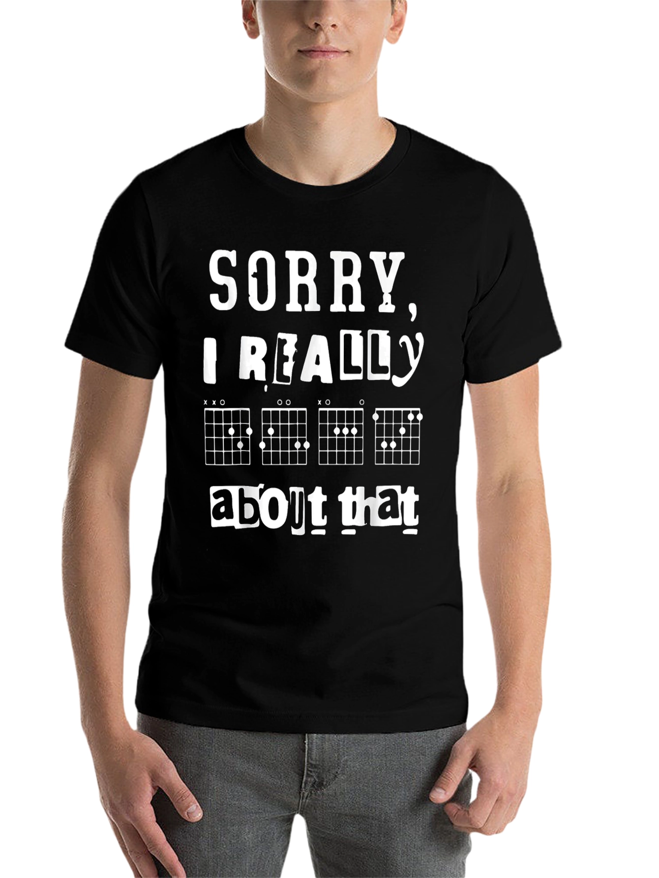 Black Sorry, I Really Chord About That T-Shirt view 7