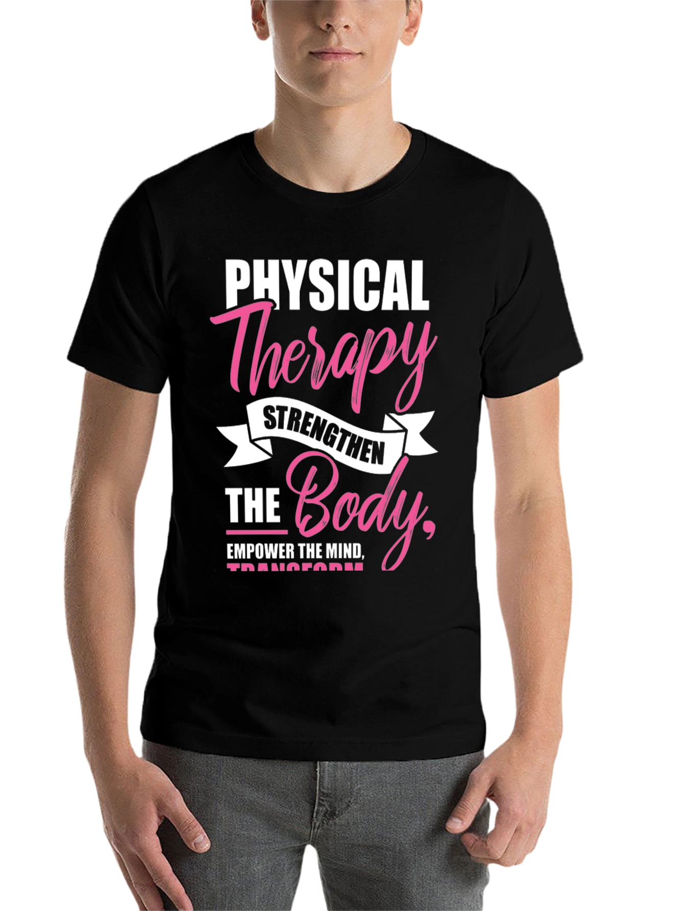 Black Physical Therapy Body & Mind Graphic Tee view 7