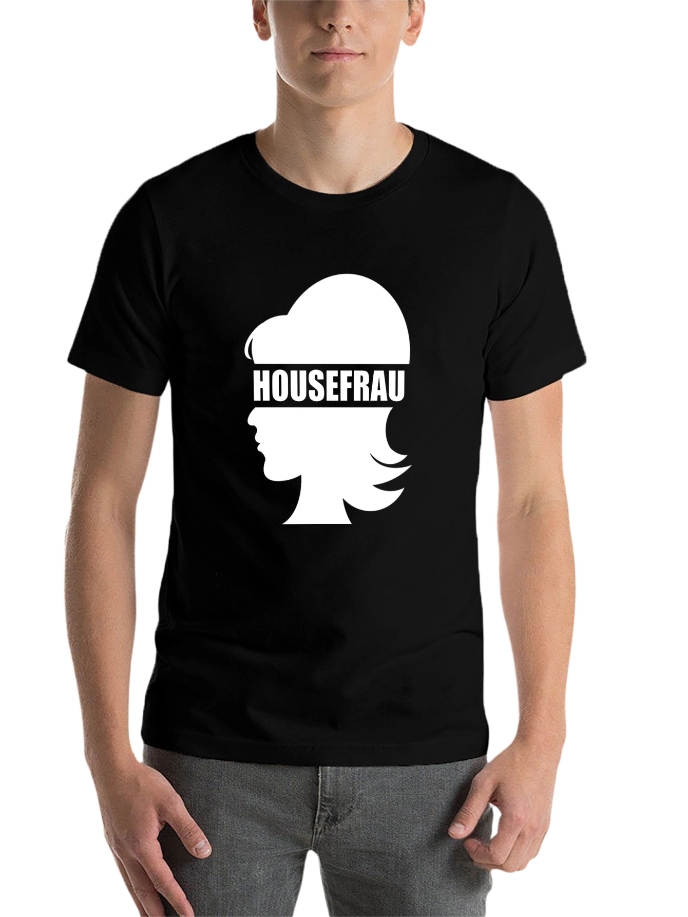 Black Housefrau Graphic T-Shirt - Funny Novelty Tee view 7