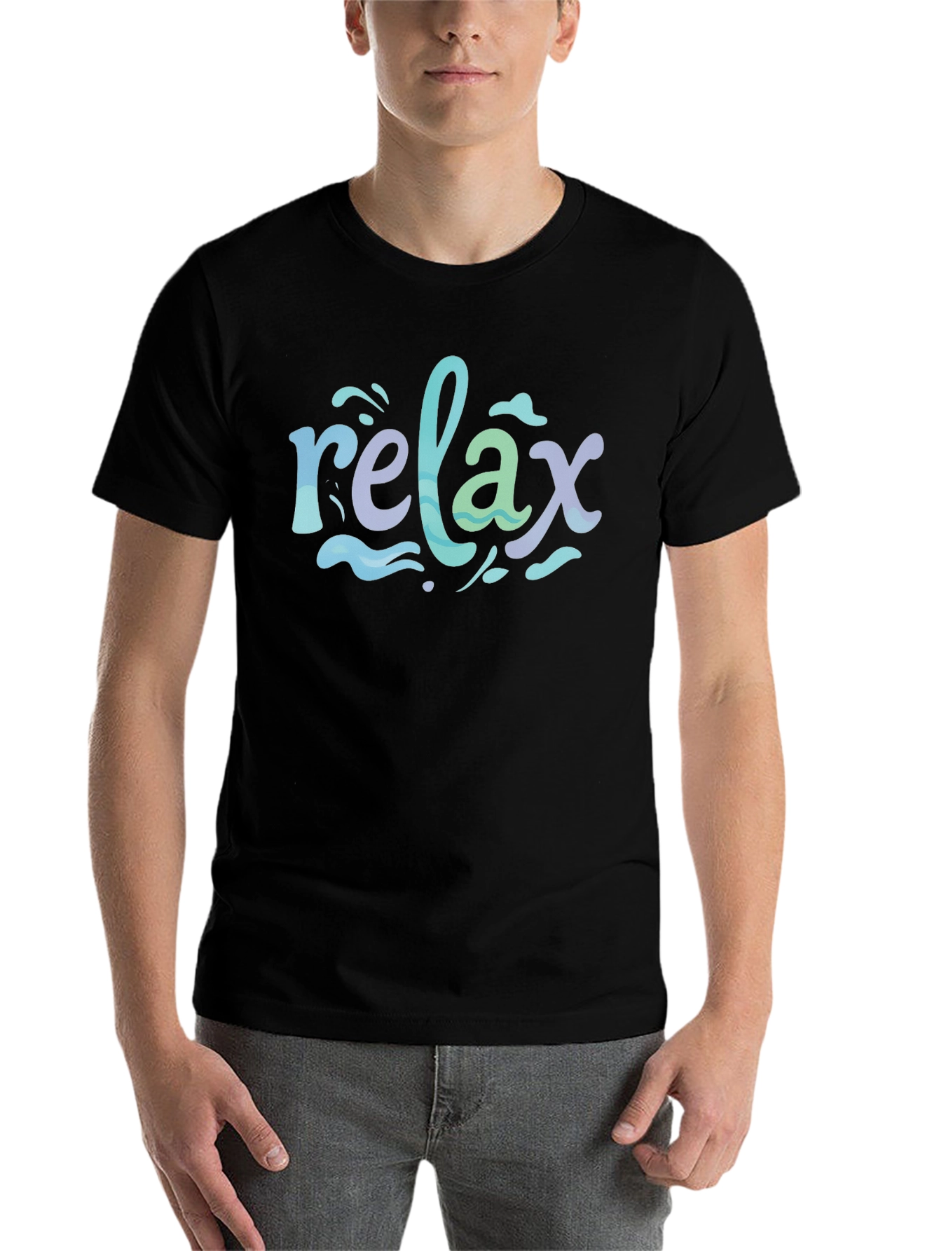 Black Relax Graphic T-Shirt - Soft & Stylish view 7