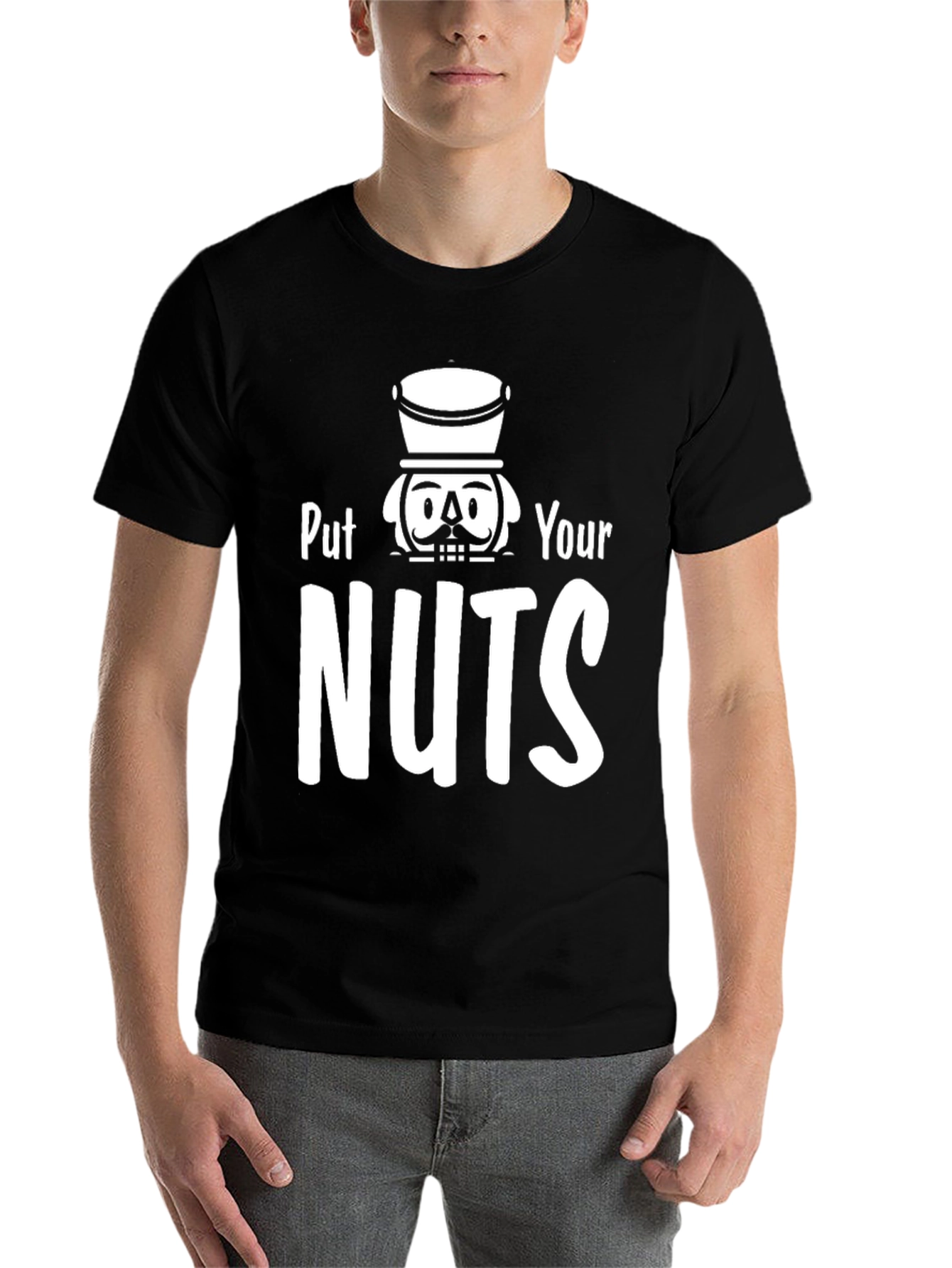 Black Nutcracker Humor Graphic T-Shirt - Put Your Nuts view 7