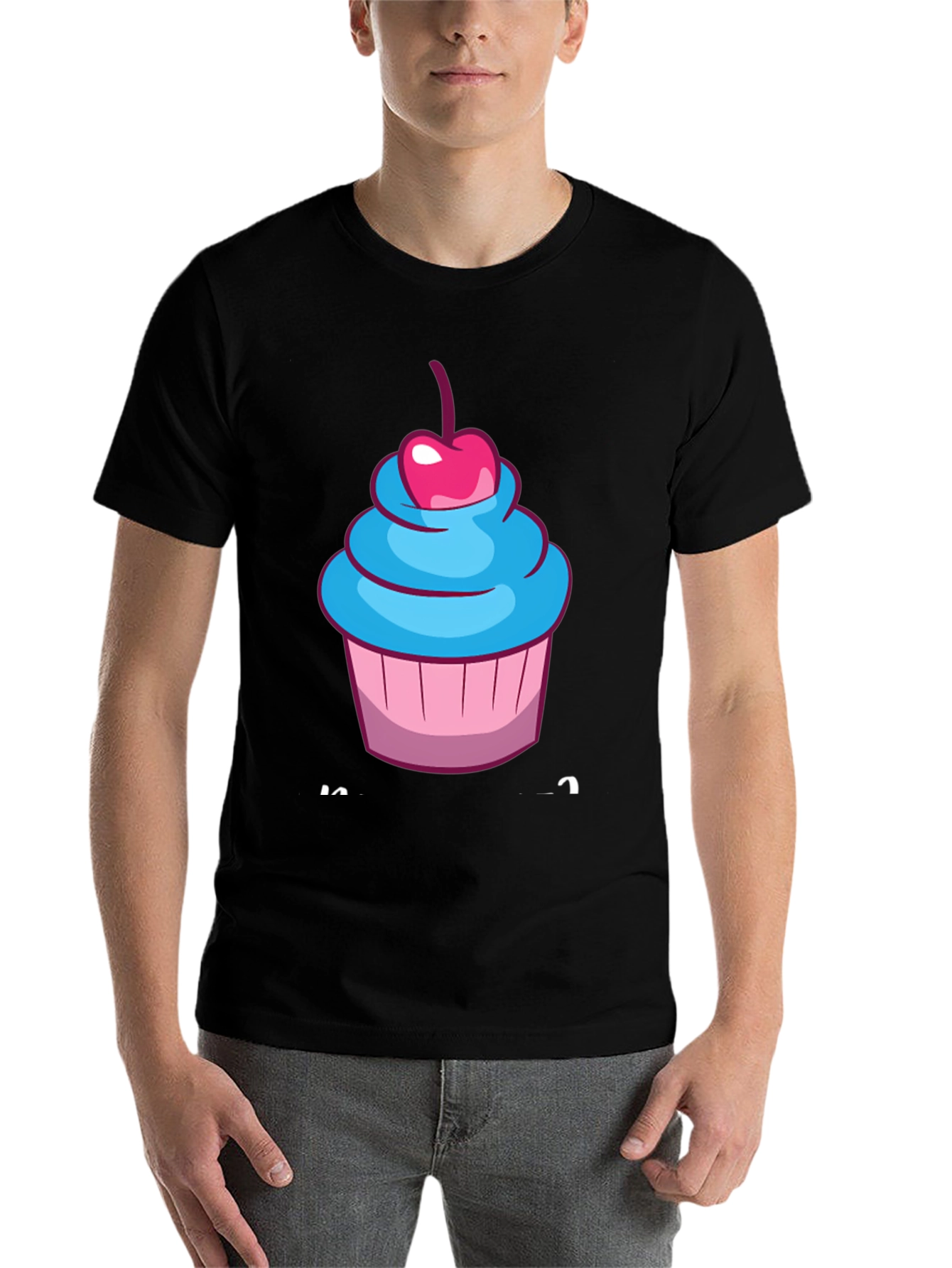 Black Cupcake Graphic T-Shirt - Sweet Tooth Fashion view 7