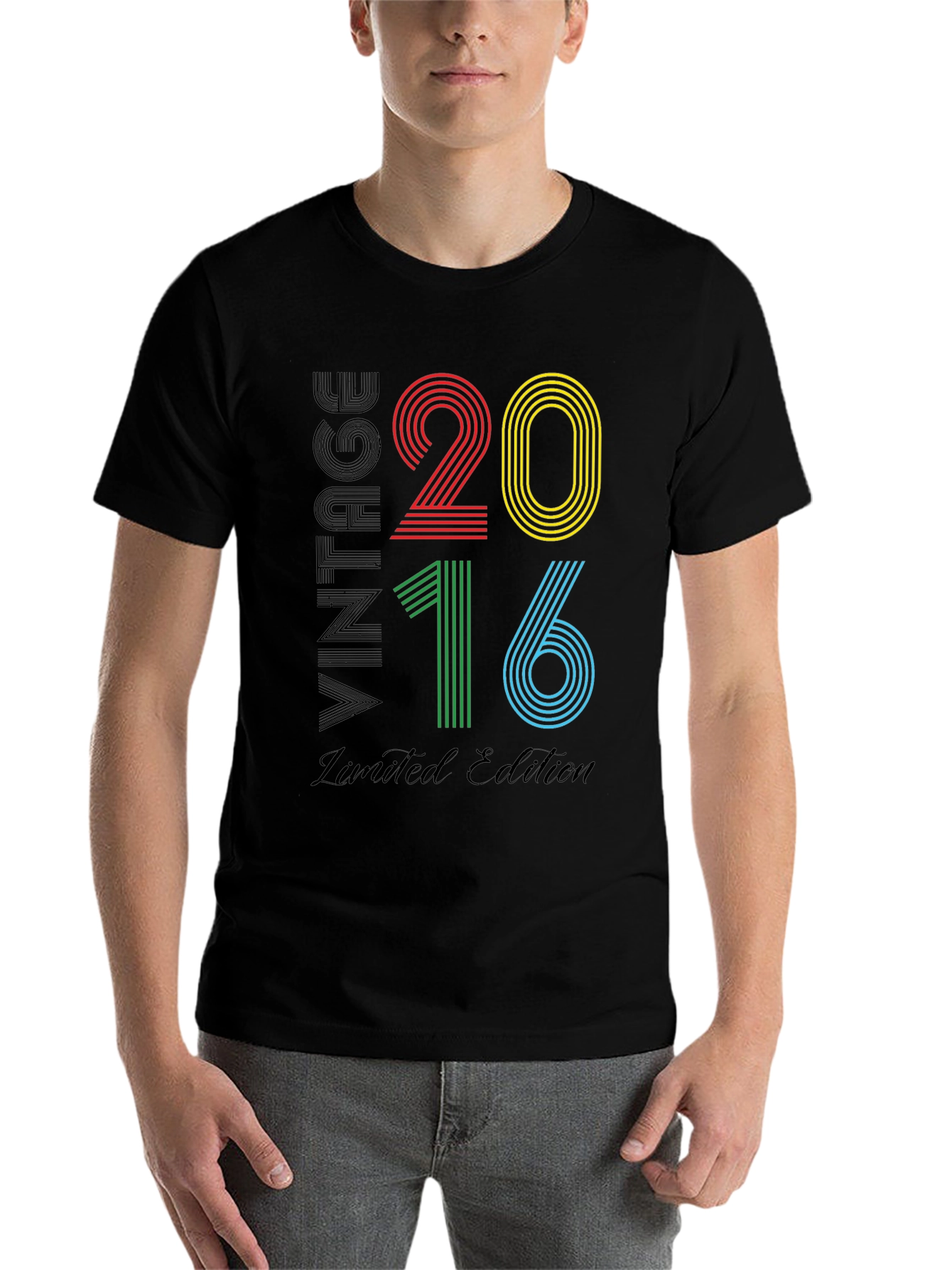 Black Vintage 2016 Limited Edition T-Shirt view 7