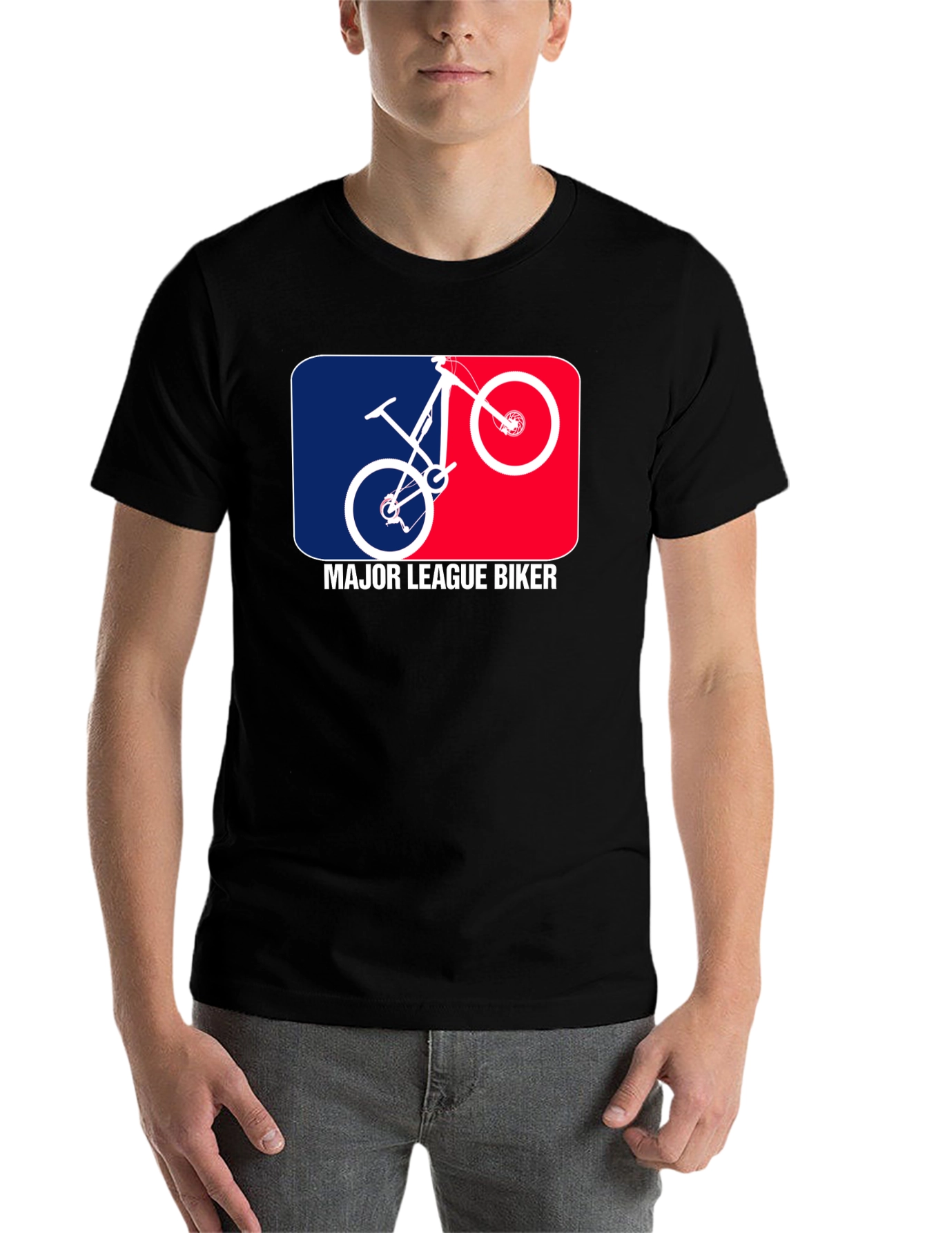 Black Major League Biker T-Shirt - Black Tee view 7