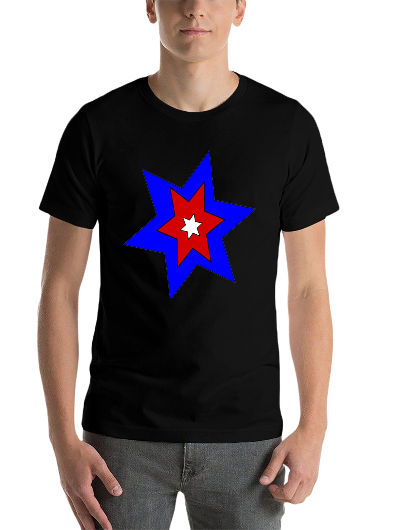 Bold Star Graphic T-Shirt - Casual Comfort - 7