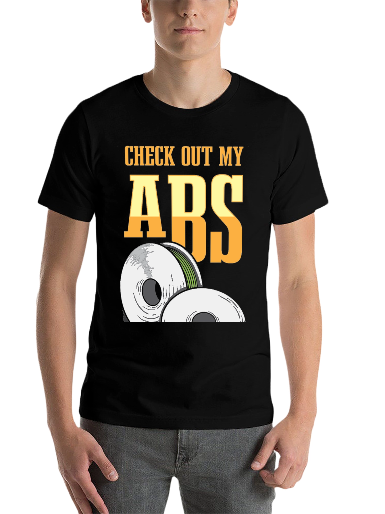 Black Check Out My ABS Funny 3D Printing T-Shirt view 7